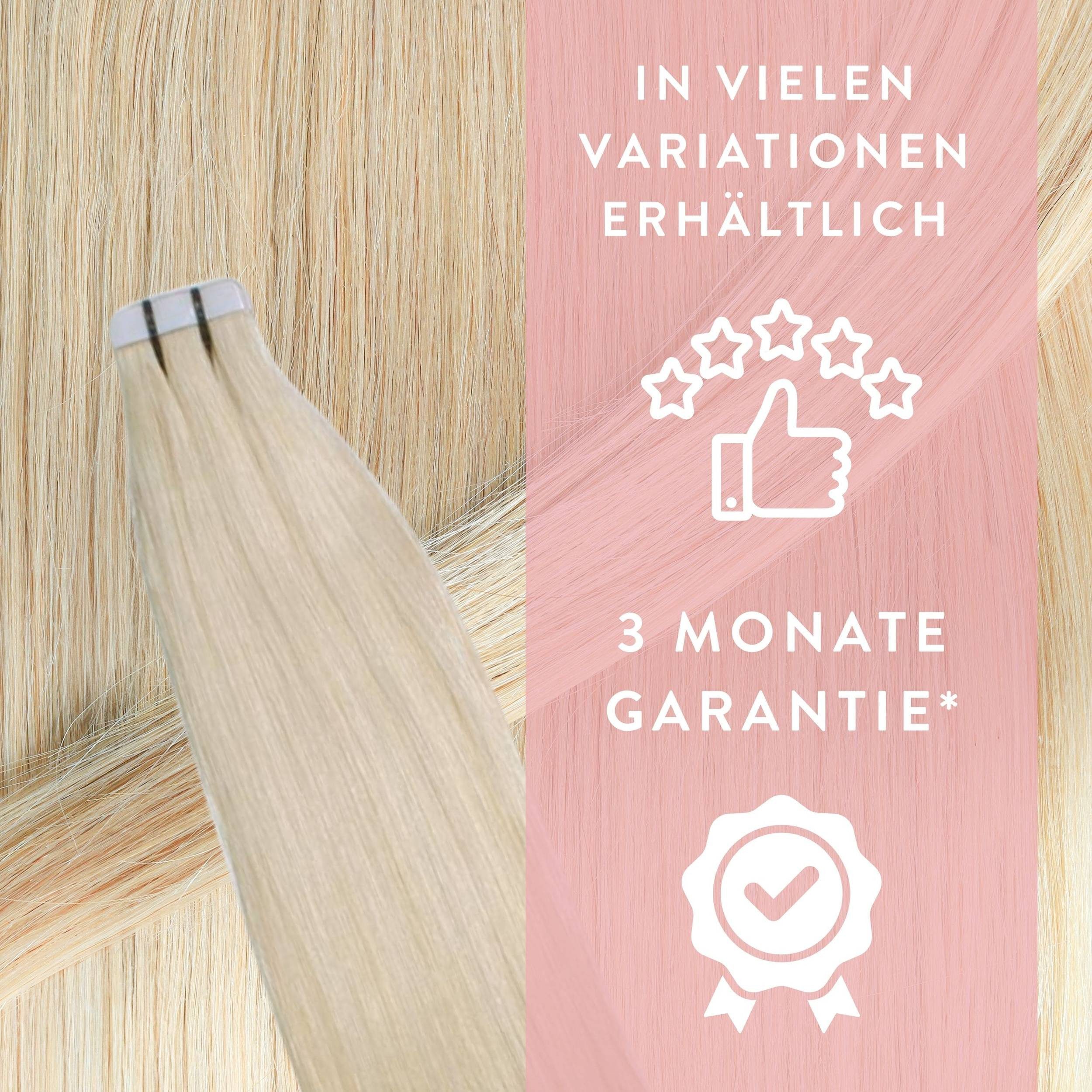 hair2heart Echthaar-Extension Invisible Tape Extensions - Premium #10/1 Hell-Lichtblond Asch 50cm – Bild 5 von 5