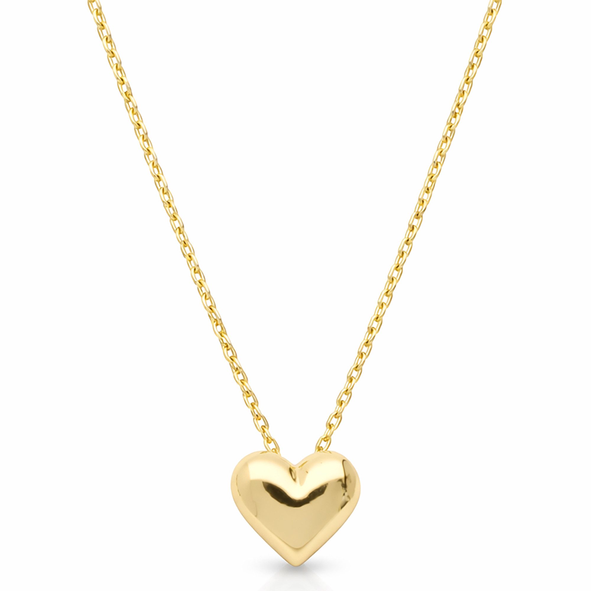LÖB Kette mit Anhänger 18k gold vergoldet Kette kleines Herz Anhänger Herzkette Herzanhänger (Geschenke für Frauen Damen Beste Freundin Mutter Mama Ehefrau Oma sie zum Geburtstag Schmuck Herbst Oktoberfest, Inkl. Schmuckbox), Damen Halskette Herzen Herzfo