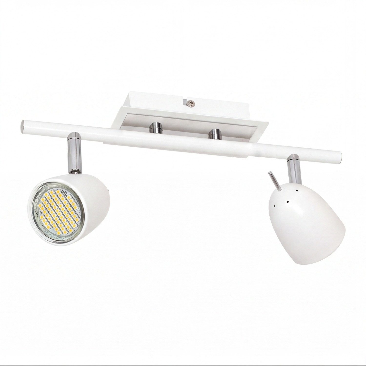 Licht-Erlebnisse Deckenstrahler OLIVIA, ohne Leuchtmittel, Deckenleuchte Weiß verstellbar 2x GU10 Retro Design