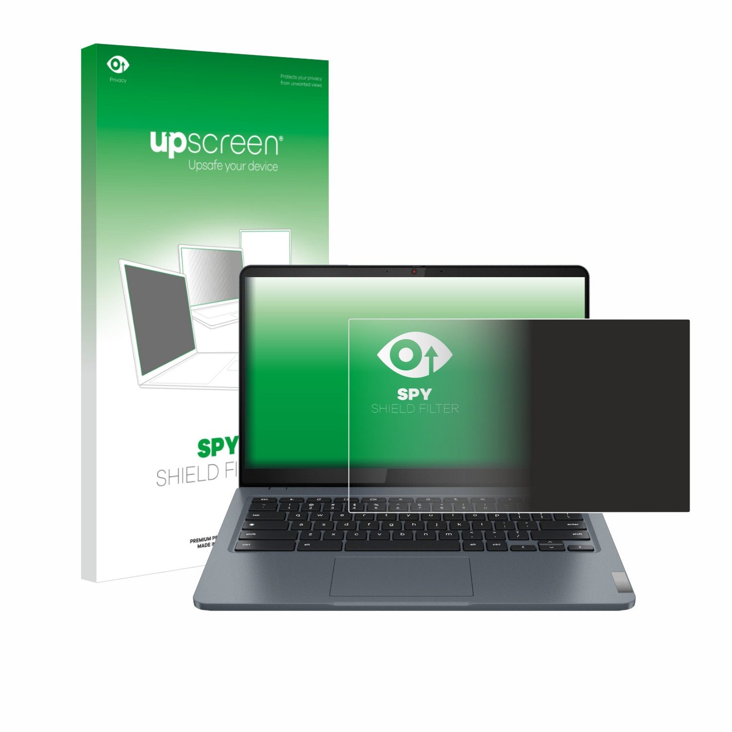 upscreen Displayschutzfolie Blickschutzfilter für Lenovo IdeaPad Slim 3i Chromebook Plus Gen 8 14", Anti-Spy Privacy Filter Sichtschutz Blickschutzfilter Blaulicht-Schutz