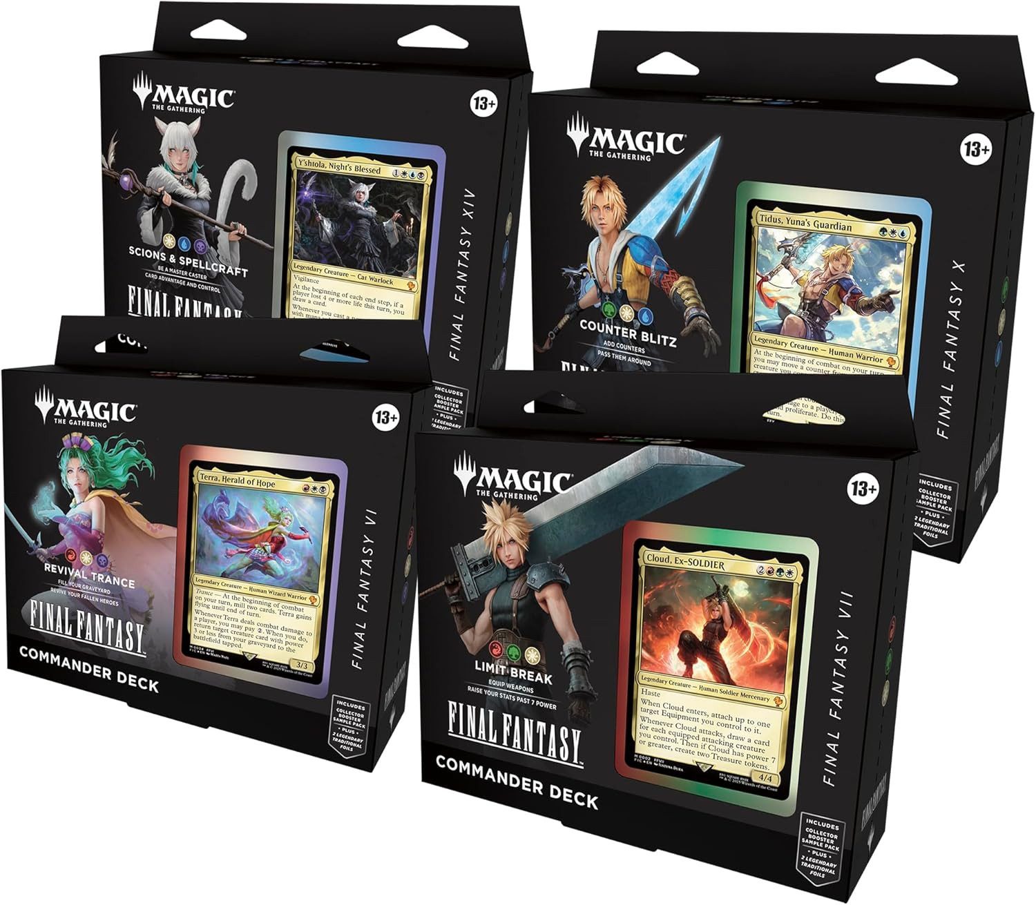 Magic the Gathering Sammelkarte Final Fantasy Commander Deck Set Englisch, Includes All 4 Commander Decks