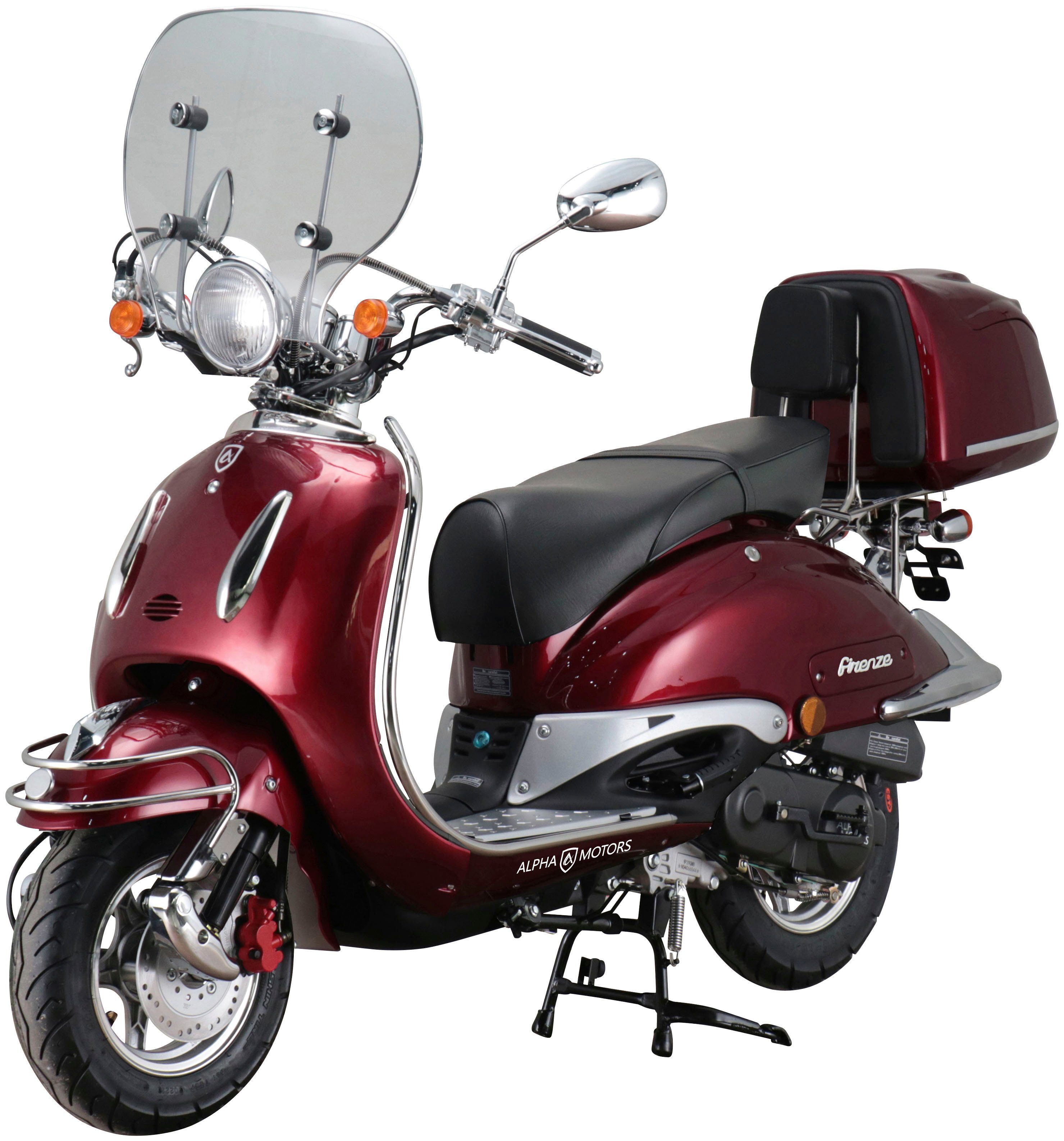 Limited, Motors km/h, 5 Euro | weinrot Firenze 50 ccm, schwarz Motorroller Alpha 45