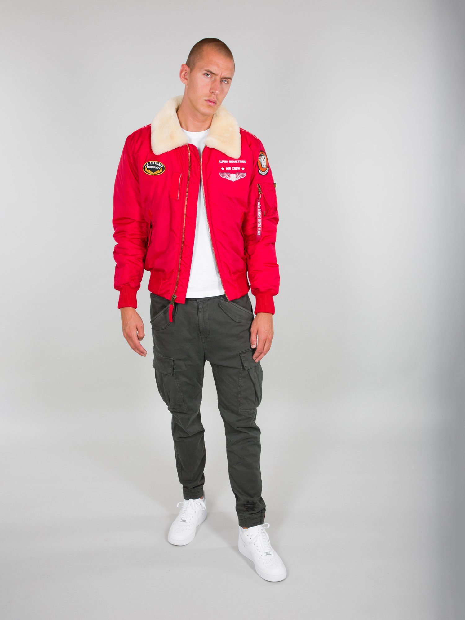 Alpha Jackets Alpha & Bomberjacke - Bomber Industries Men Flight Industries red