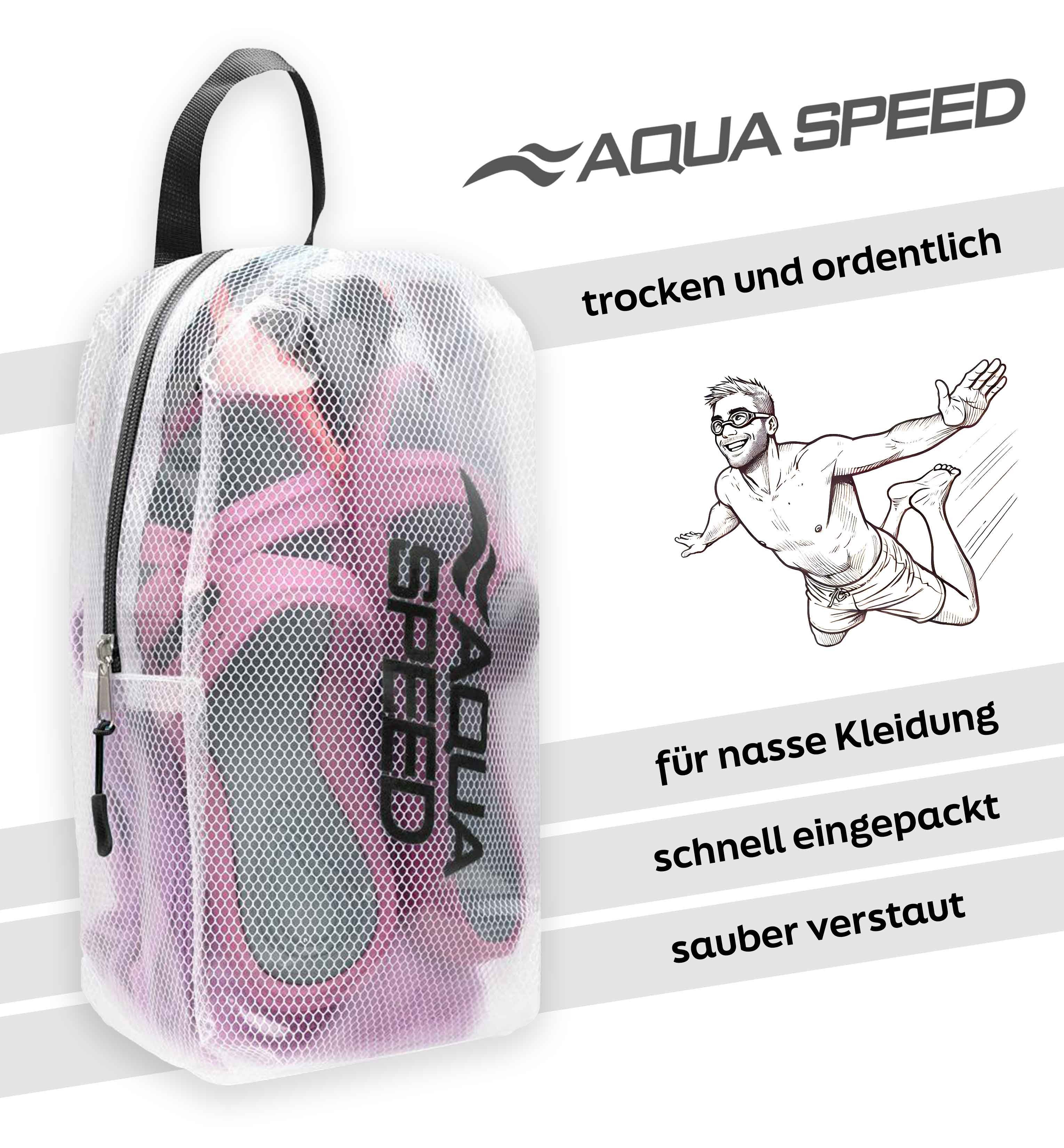 Aqua Speed Drybag Dry Pouch S / 3 Liter – Kompakte Wet Bag für Schwimmbad & Reise (Saubere Aufbewahrung nach dem Schwimmen, Sport oder Sauna), Nasse Badesachen sicher & hygienisch transportieren Farbe: Schwarz