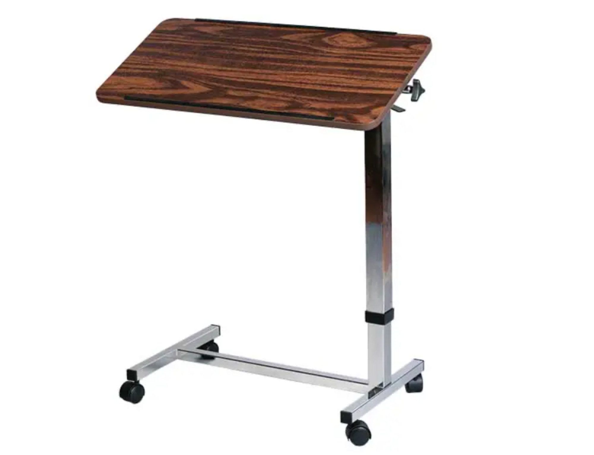 DocMed Beistelltisch Betttisch mit stufenlos automatischer Höhenverstellung (Komfortabel und multifunktional, mit Sicherheitskanten), mit Schwenkfunktion