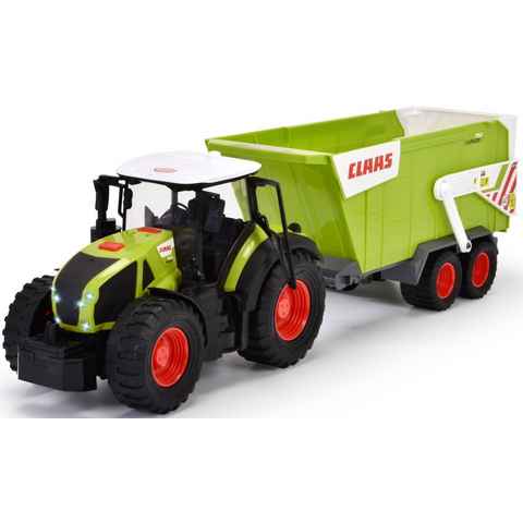 Dickie Toys Spielzeug-Traktor CLAAS mit Anhänger, mit Licht und Sound