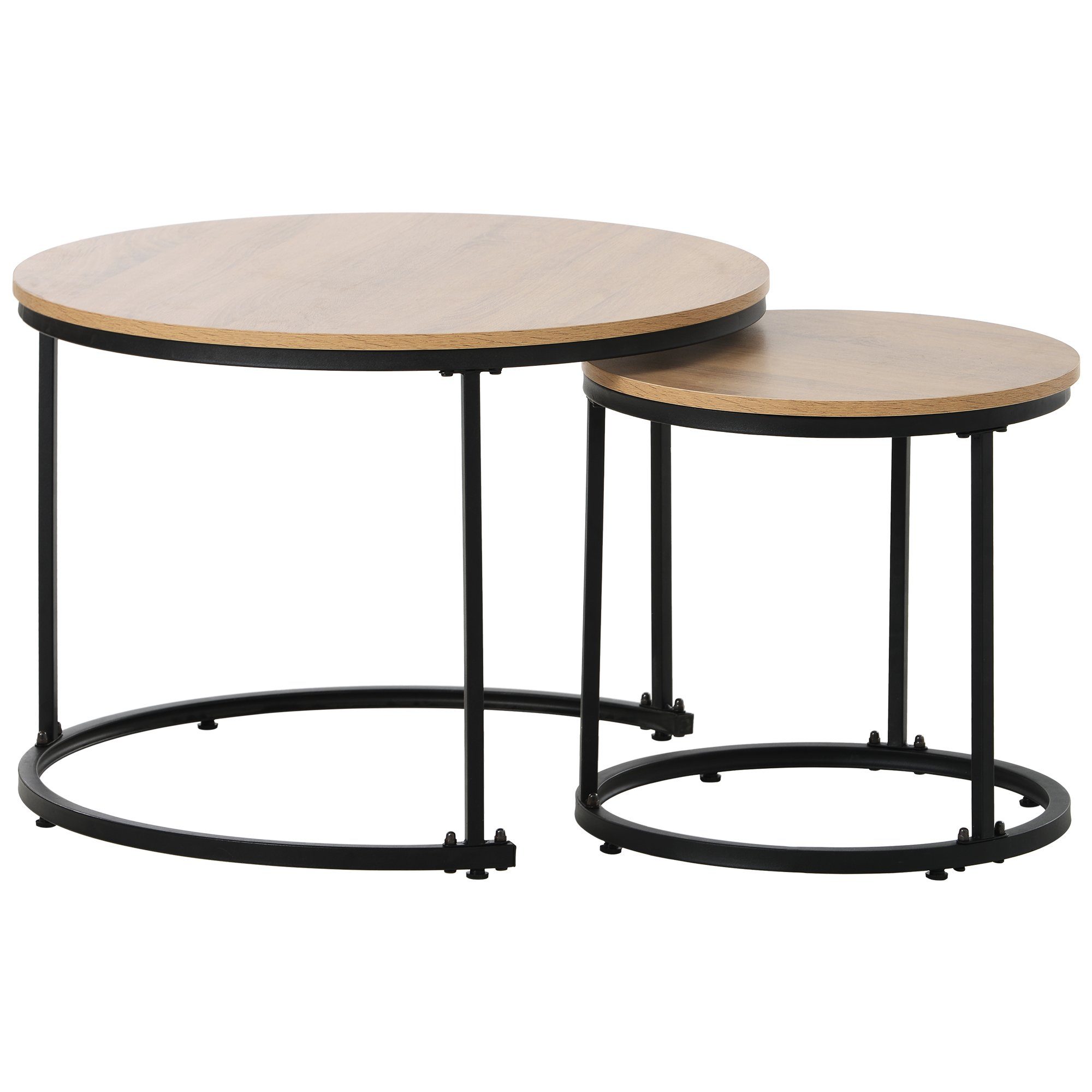 Merax Couchtisch Set rund Satztisch Wohnzimmertisch günstig online kaufen