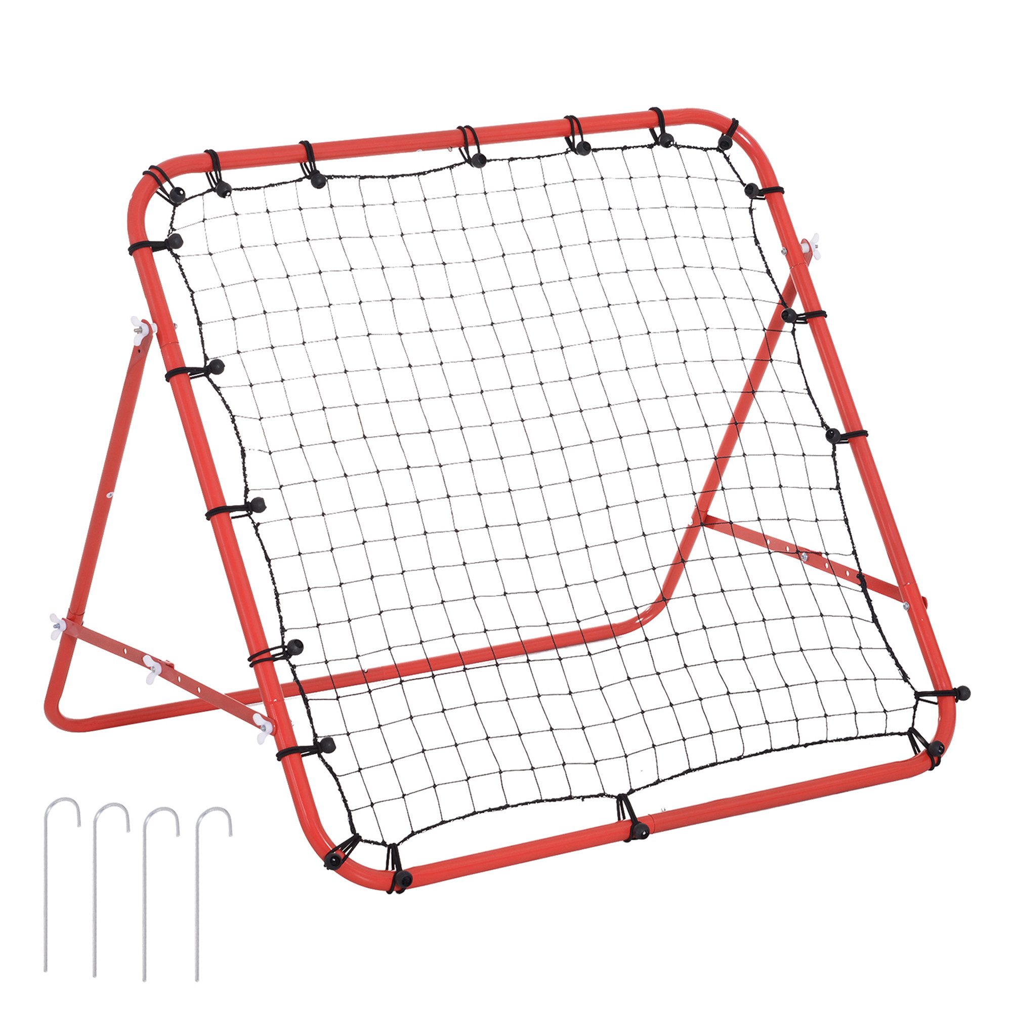 Rebounder Fußball Rückprallwand Rebounder Tor Netz, verstellbarer Winkel