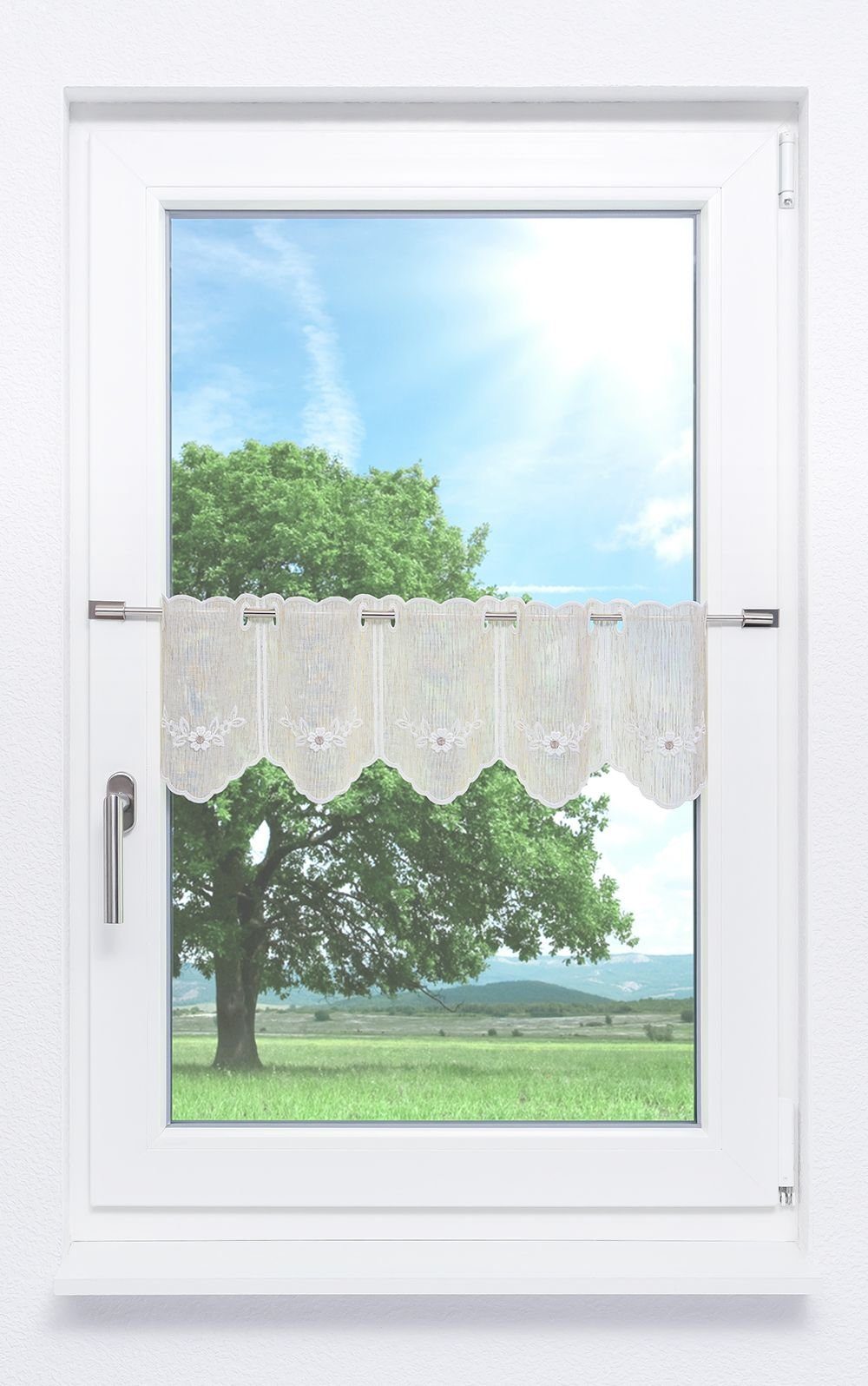 LYSEL® Scheibengardine Cardi (1 St), transparent, HxB 20x46.5cm