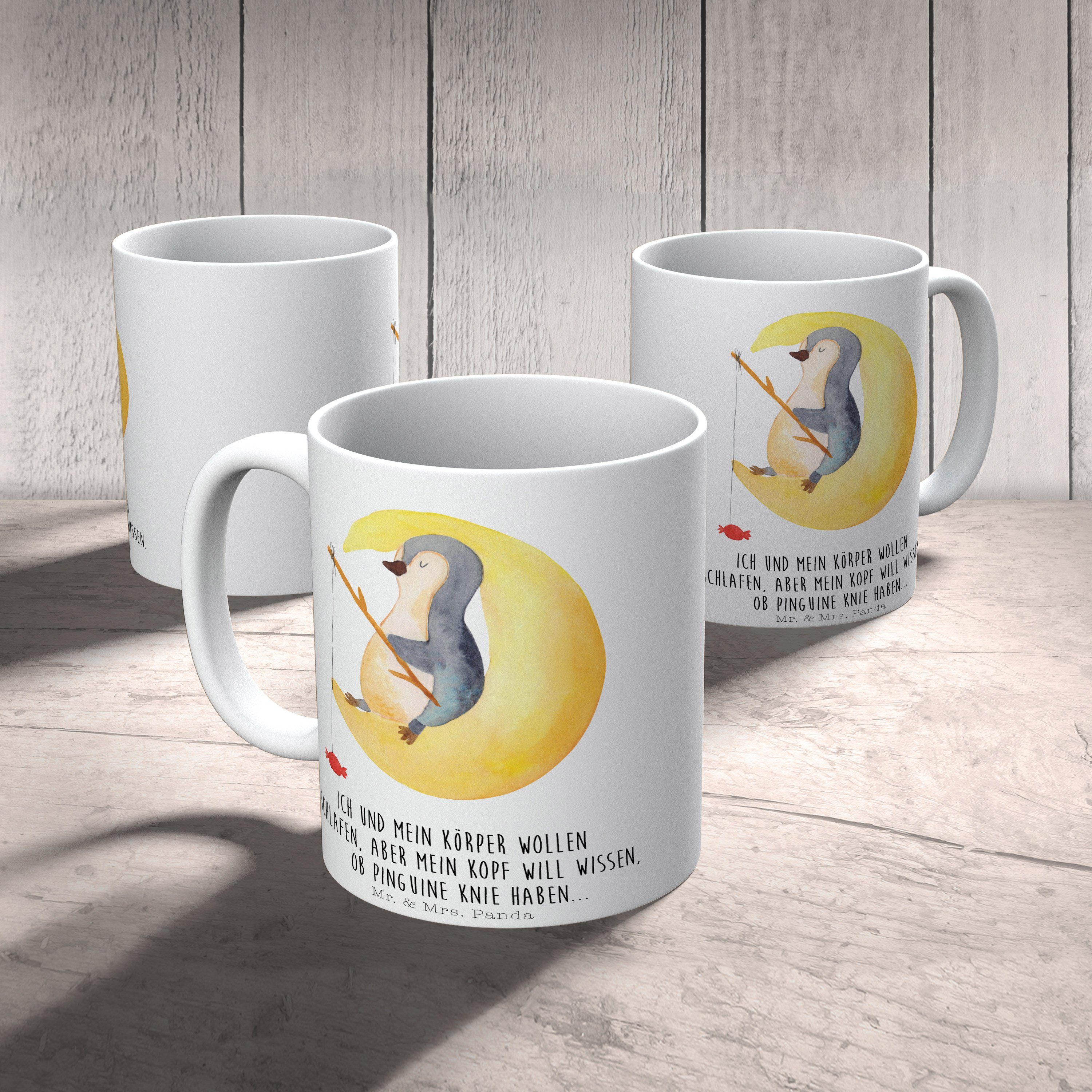 Motive, Süßigke, Keramik Tasse Mond Tasse, Mrs. & - Pinguin Mr. Panda Weiß - Geschenk Geschenk, Tasse