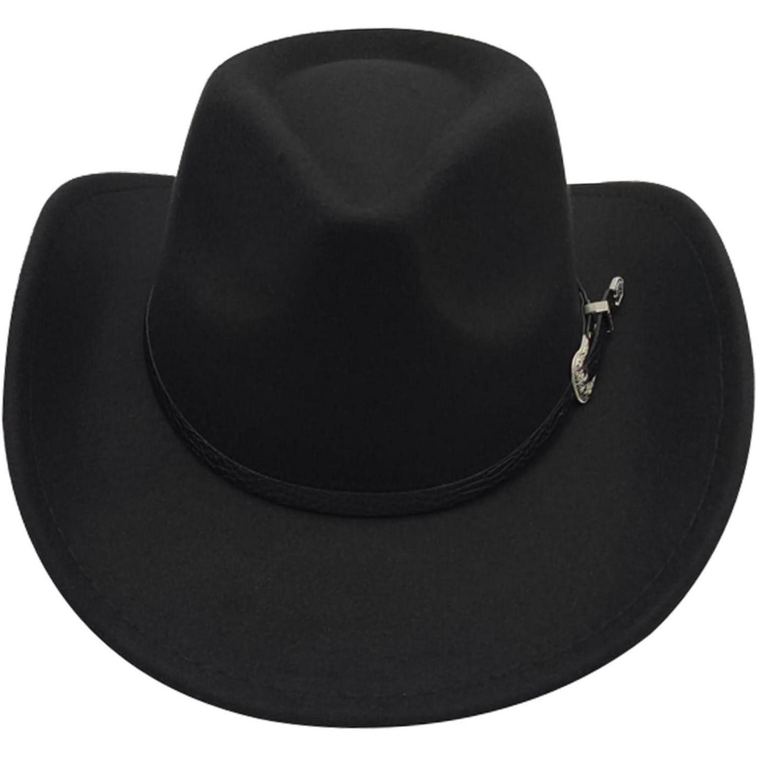 LuxusKollektion Cowboyhut Cowboyhut Herren Damen Westernhut Fedora Einheitsgröße Schwarz 1#