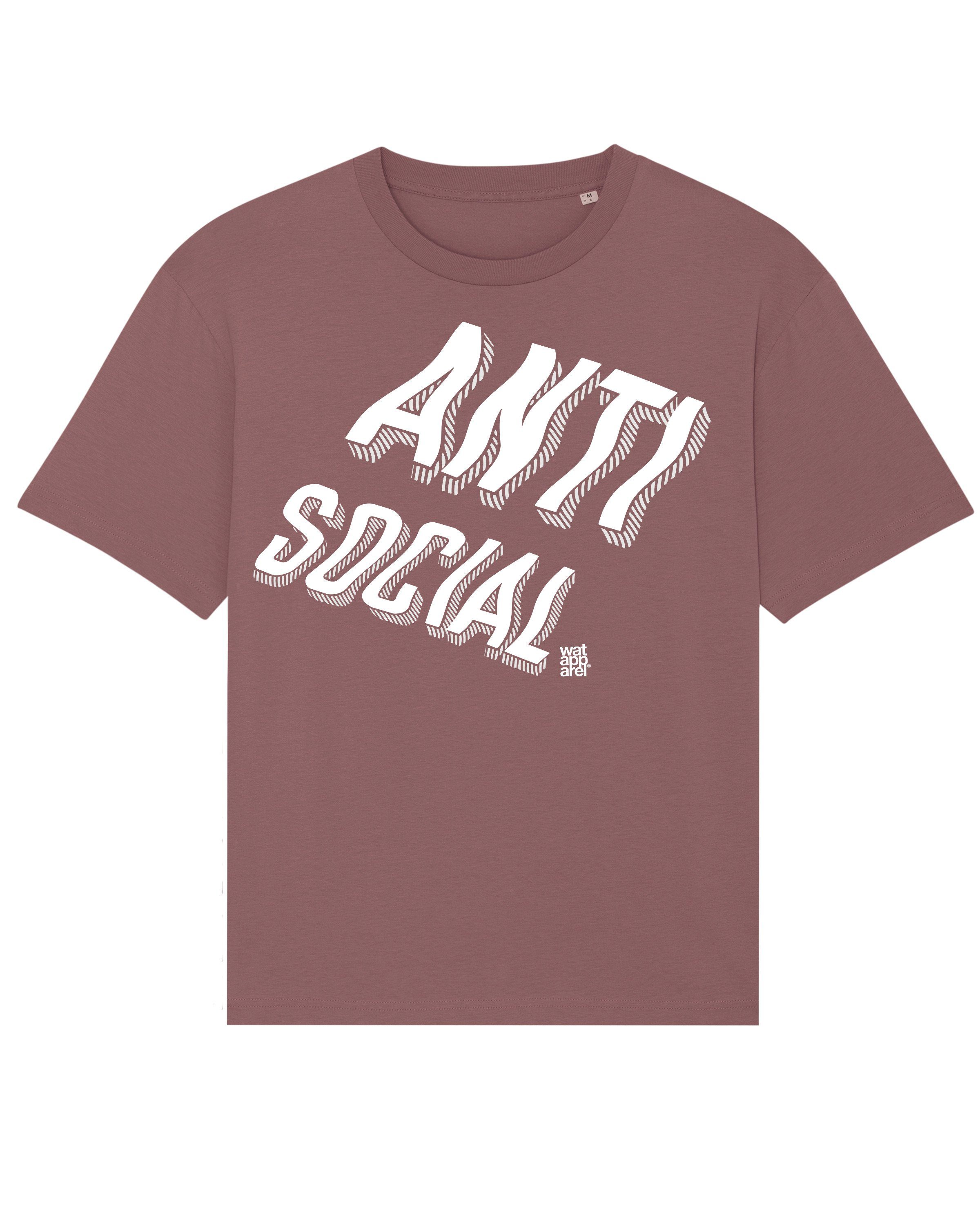 wat? Apparel Print-Shirt Anti social (1-tlg) Kaffa Coffee