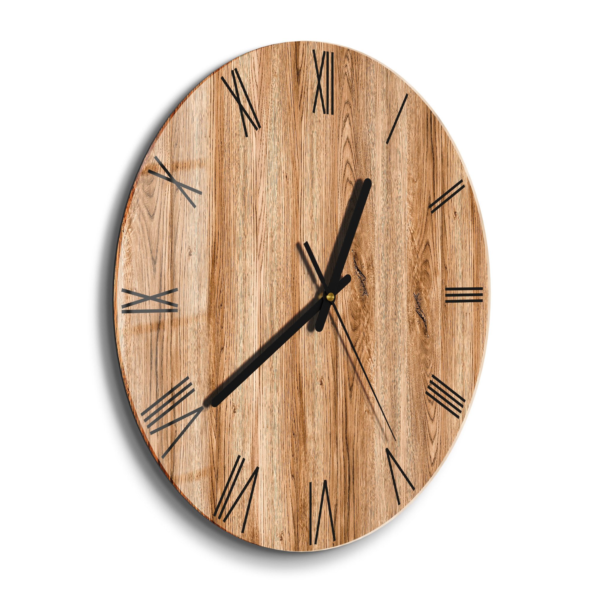 DEQORI Wanduhr 'Natürliche Holztexturen' (Glas Glasuhr günstig online kaufen