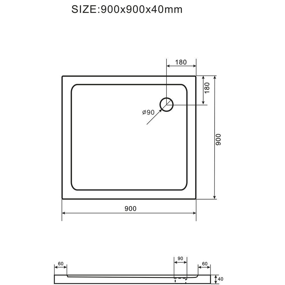 Aloni Duschwanne SW-30904, quadratisch, nicht_zutreffend, 1-St., günstig online kaufen
