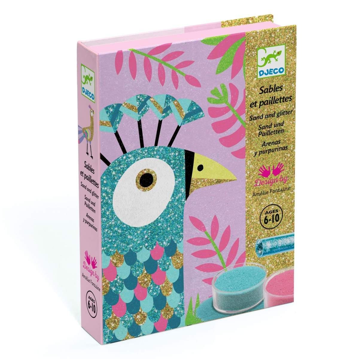 Kreativset Bastelpackung Sandbild mit Farb- und Glitzersand