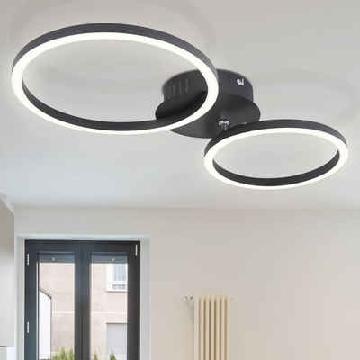 etc-shop LED Deckenleuchte, LED Decken Lampen Ring Design Strahler Wohn Ess Zimmer