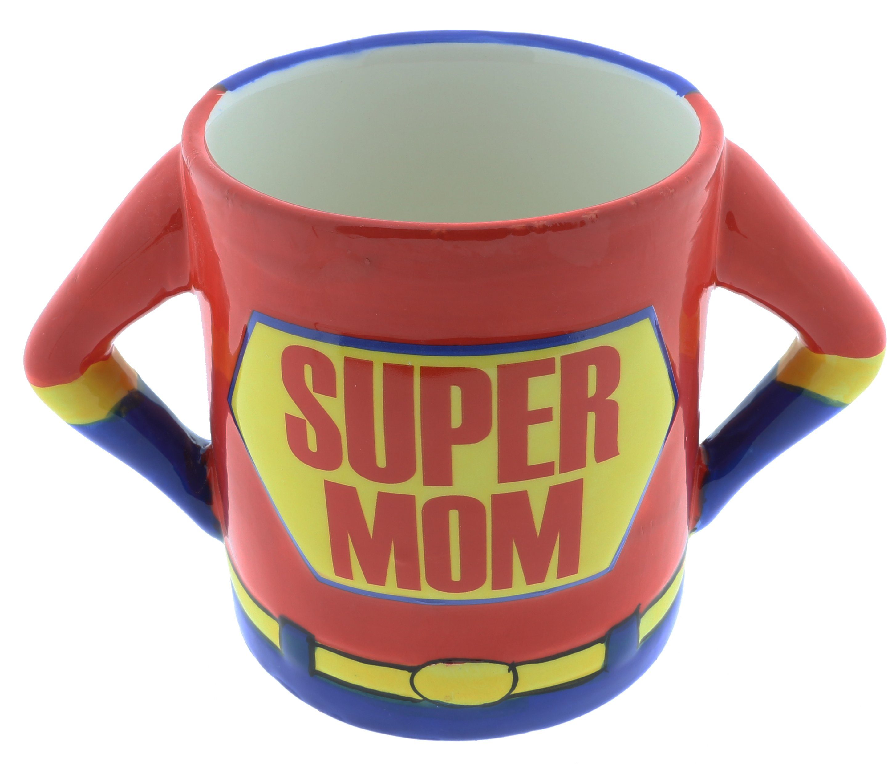 Hebgen 500ml Steingut Tasse Becher "Super aus Trading Mom"