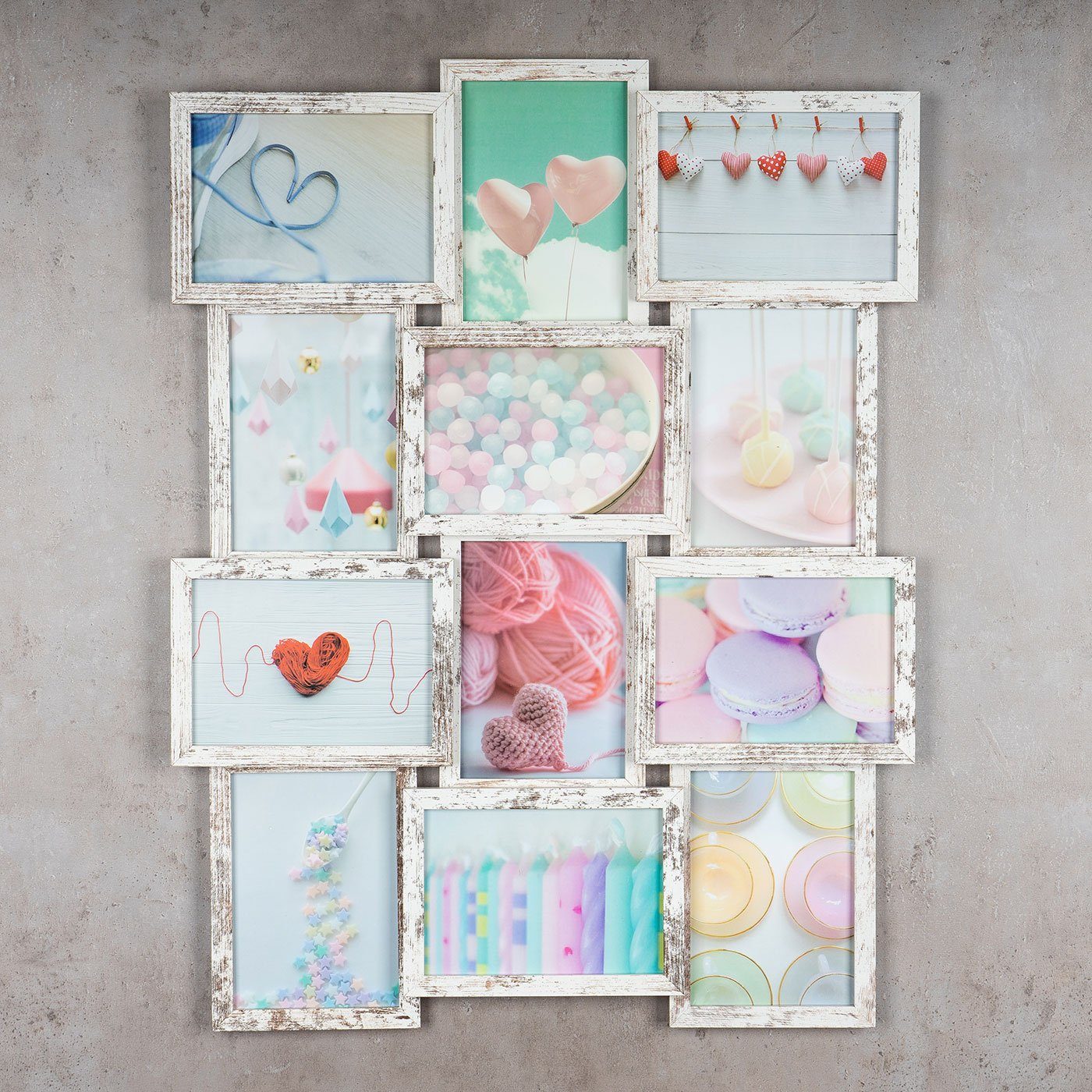 Levandeo® Bilderrahmen Collage, levandeo Bilderrahmen Collage 51x68cm 12 Fo günstig online kaufen