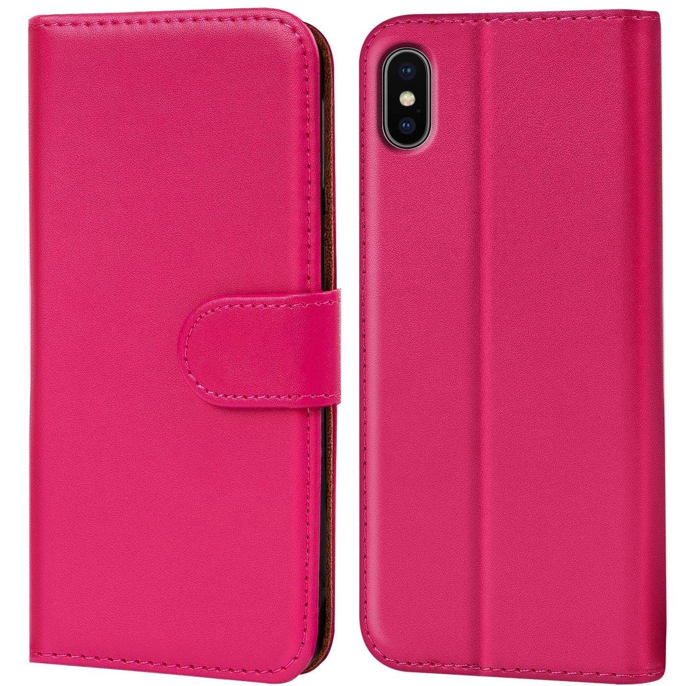 CoolGadget Handyhülle Wallet Klapp Tasche Book Case für Apple iPhone X / XS 5,8 Zoll, Hülle Klapphülle Flip Cover Etui Schutzhülle