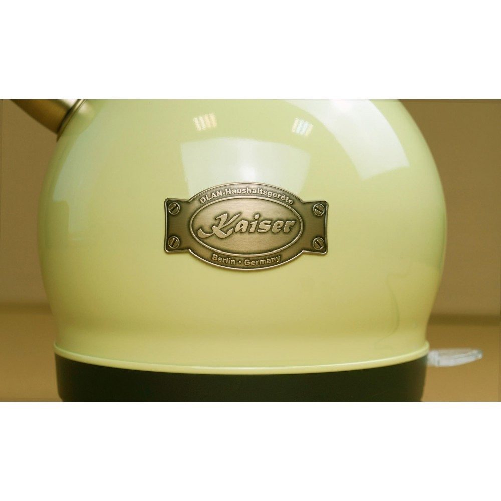 Kaiser Küchengeräte Wasserkocher WK 2000 ElfEm Exklusiver Retro Wasserkocher Kontroll LED 2L 1800 W, Exklusiver Retro Wasserkocher Kontroll LED 2L 1800 W