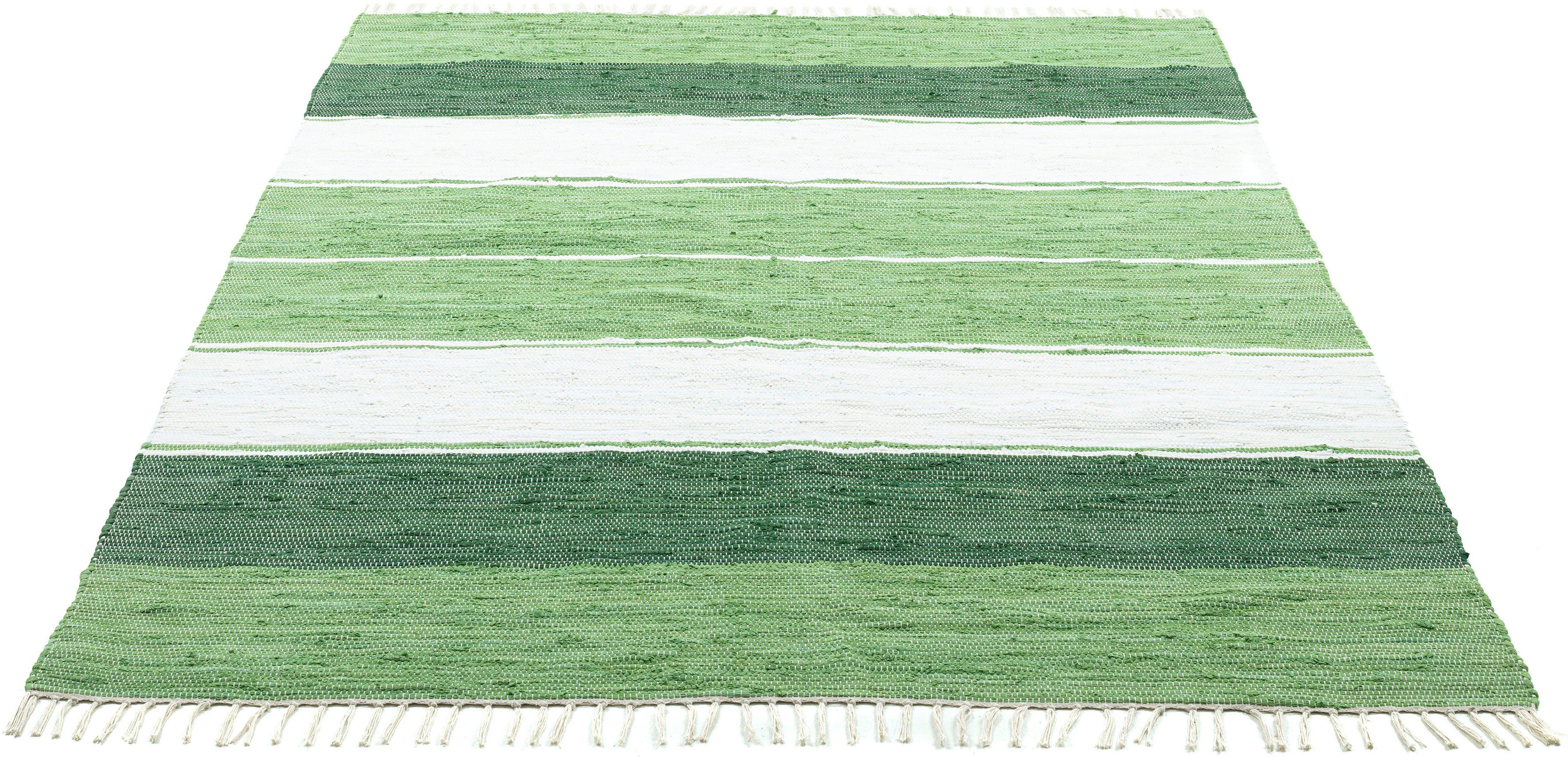 THEKO Teppich Stripe Cotton, rechteckig, Höhe: günstig online kaufen