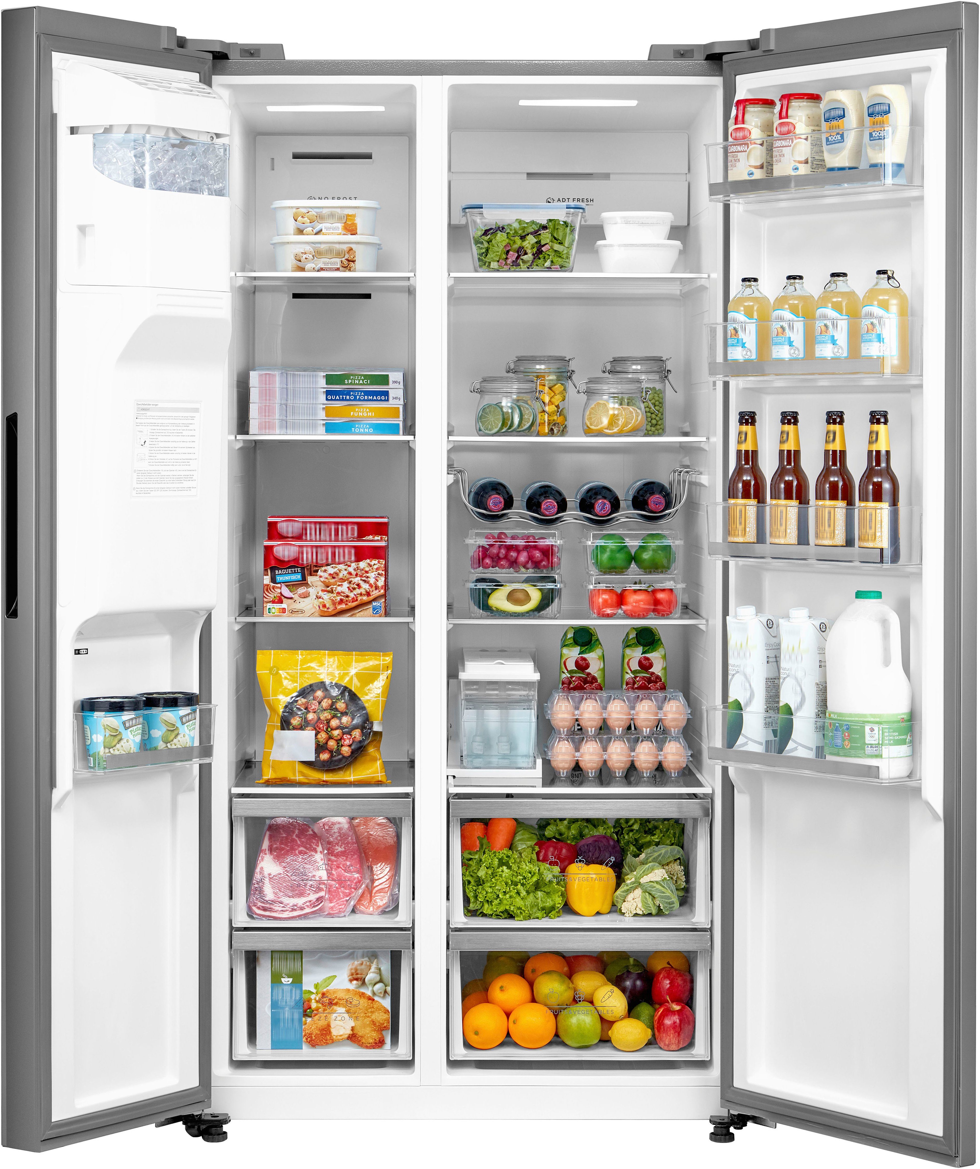 Hanseatic Side-by-Side HSBS17590CWEI, 179,3 cm hoch, 91 cm breit, mit Eis-, Crushed-Ice- und Wasserspender