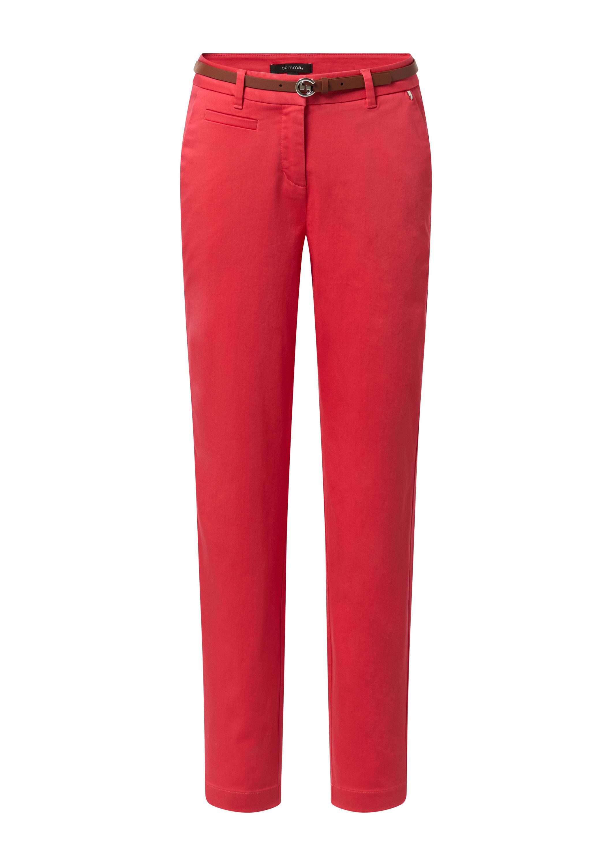 comma 7/8-Hose Hose Chino mit integriertem Gürtel