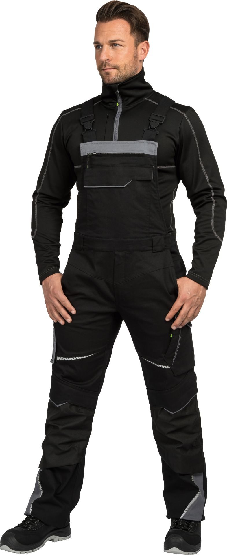 Leibwächter Arbeitslatzhose Flexline mit Extra breiten Trägern und flexibler Bundweite