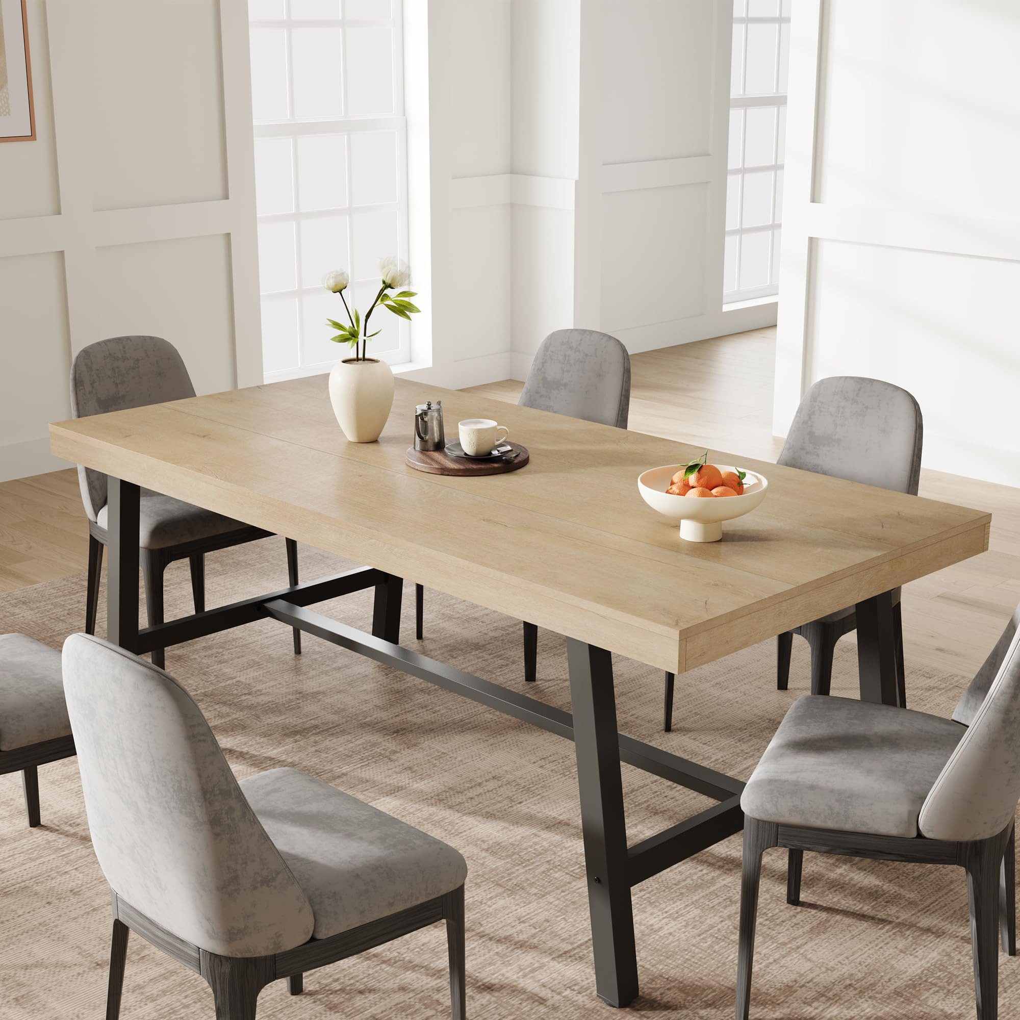 GarveeMore Esstisch Großer rechteckiger Esstisch für 6 bis 8 Personen günstig online kaufen
