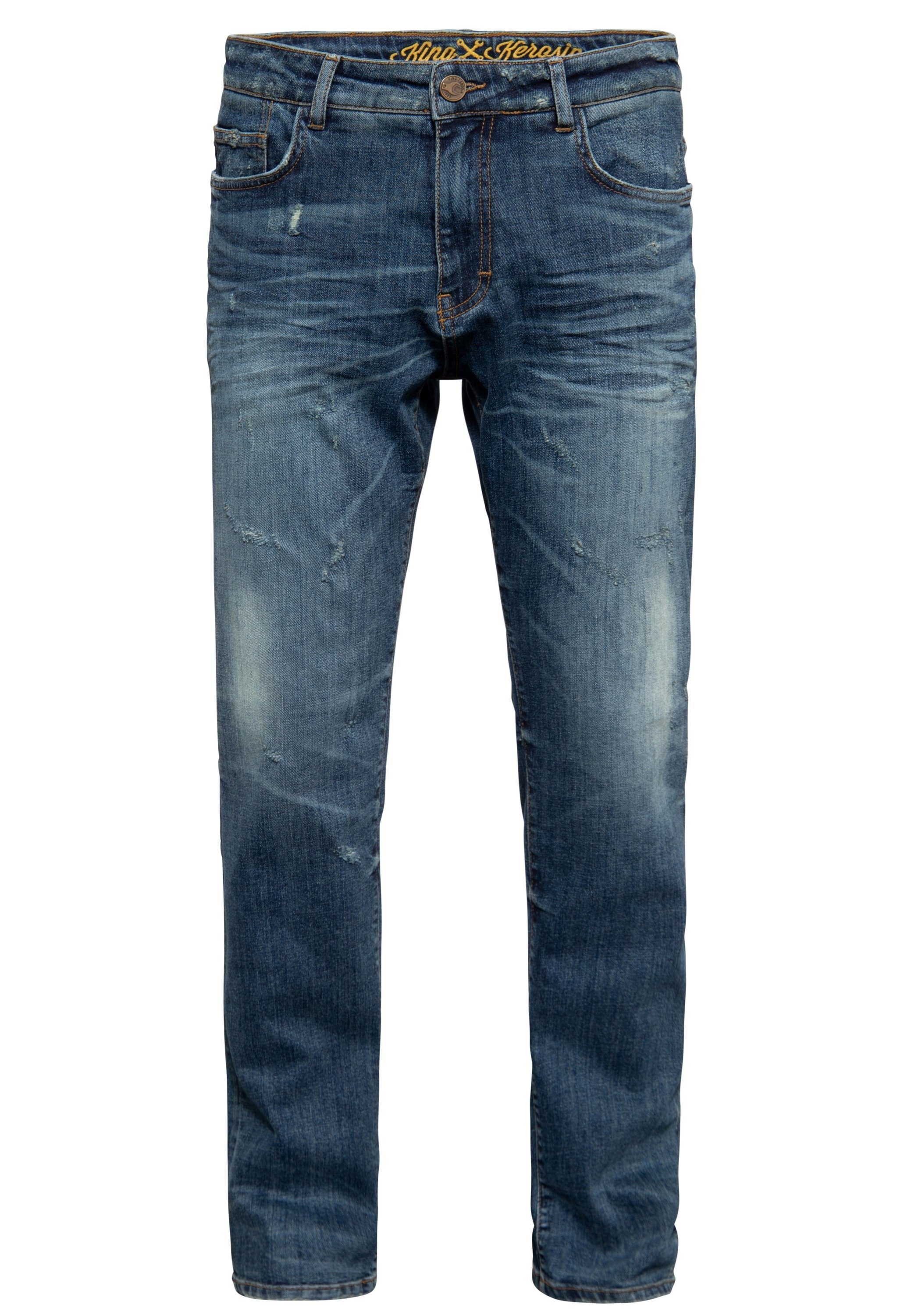 KingKerosin Gerade Jeans Robin Special Wash