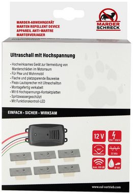 EUFAB Ultraschall-Tierabwehr, mit Hochspannung, gegen Marder, für PKW und Wohnmobil