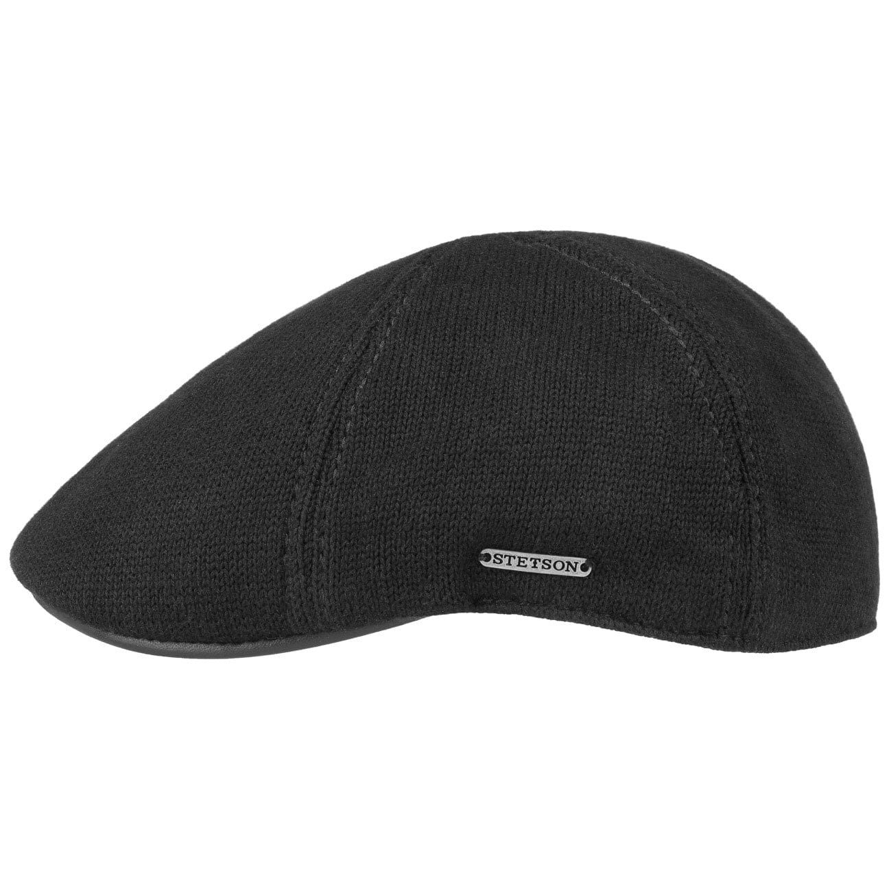 mit schwarz (1-St) Stetson Flatcap Cap Schirm Flat