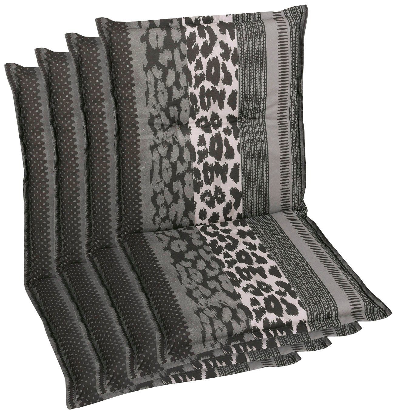 GO-DE Sesselauflage, (Set, 4 St), 110x50 cm, UV beständiger Druckstoff