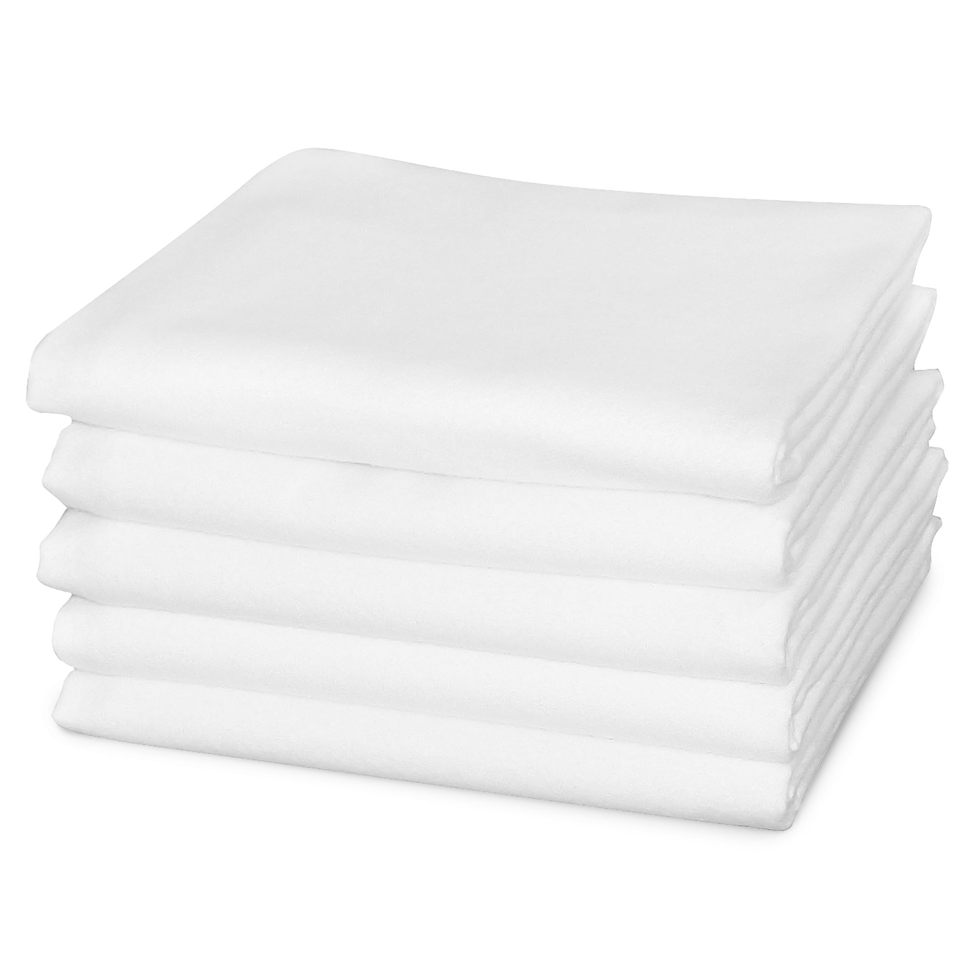KiGATEX Stoffwindeln Moltontuch 80x80 cm 100% Baumwolle (Sparset, 5er Pack), weich und hautsympatisch, OEKO-TEX® zertifiert