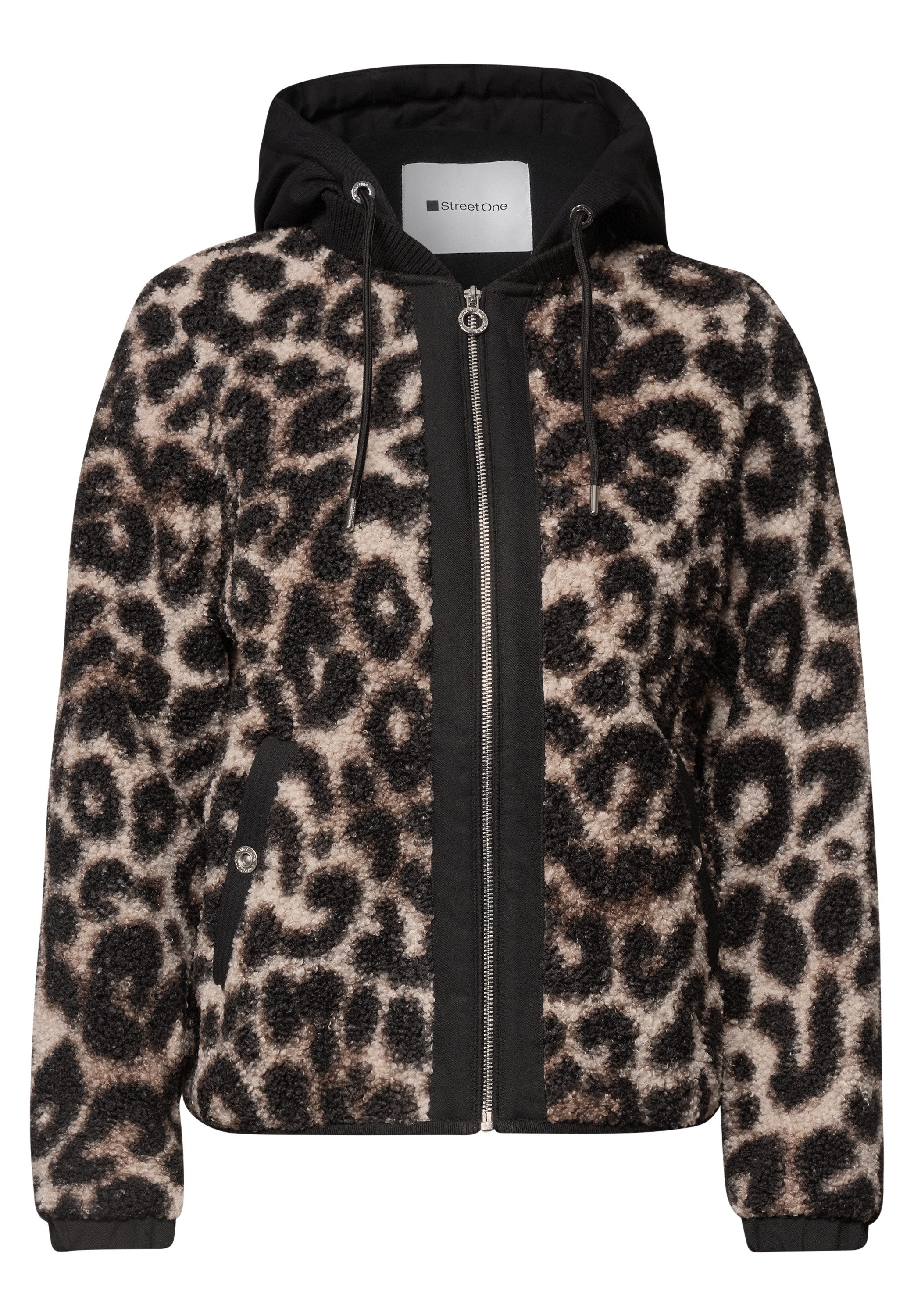 STREET ONE Fellimitatjacke mit abnehmbarer Kapuze – Bild 4 von 5