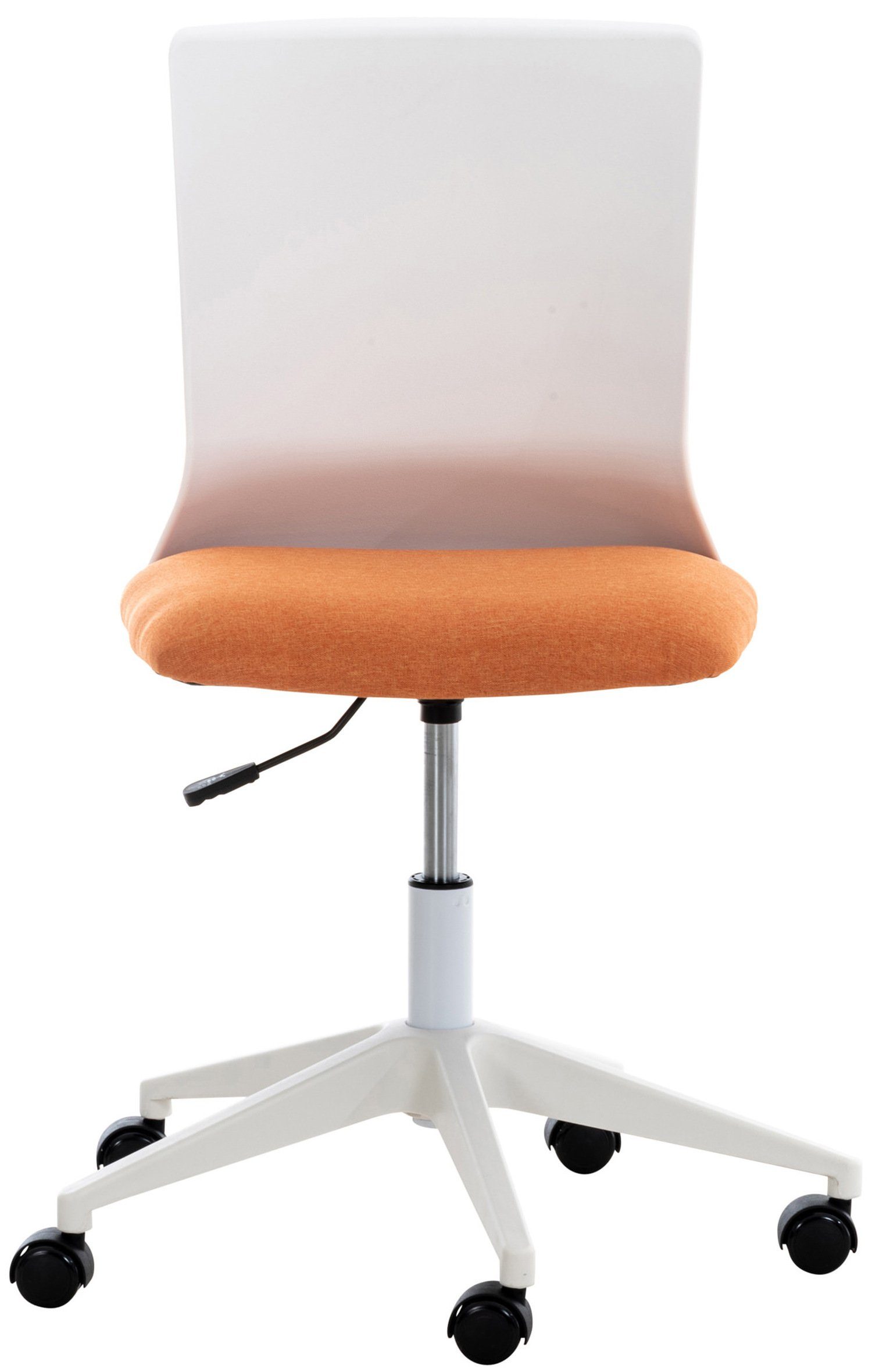 TPFLiving Bürostuhl Sitzfläche: - 360° (Schreibtischstuhl, orange Apollo mit weiß Kunststoff bequemer Chefsessel, - höhenverstellbar Drehstuhl, Gestell: Stoff drehbar und Rückenlehne Bürostuhl XXL)