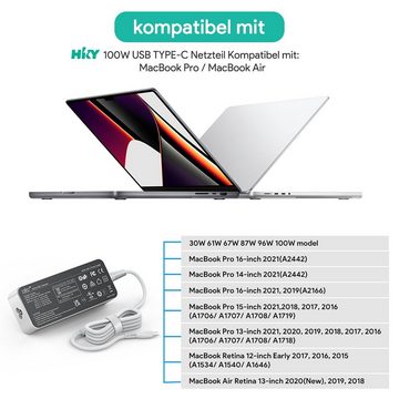 HKY HKY 100W 96W 87W 70W Netzteil USB Type C für Lenovo Yoga Thinkpad,HP Notebook-Netzteil (Dell XPS 15 Asus ROG Zephyrus G14)