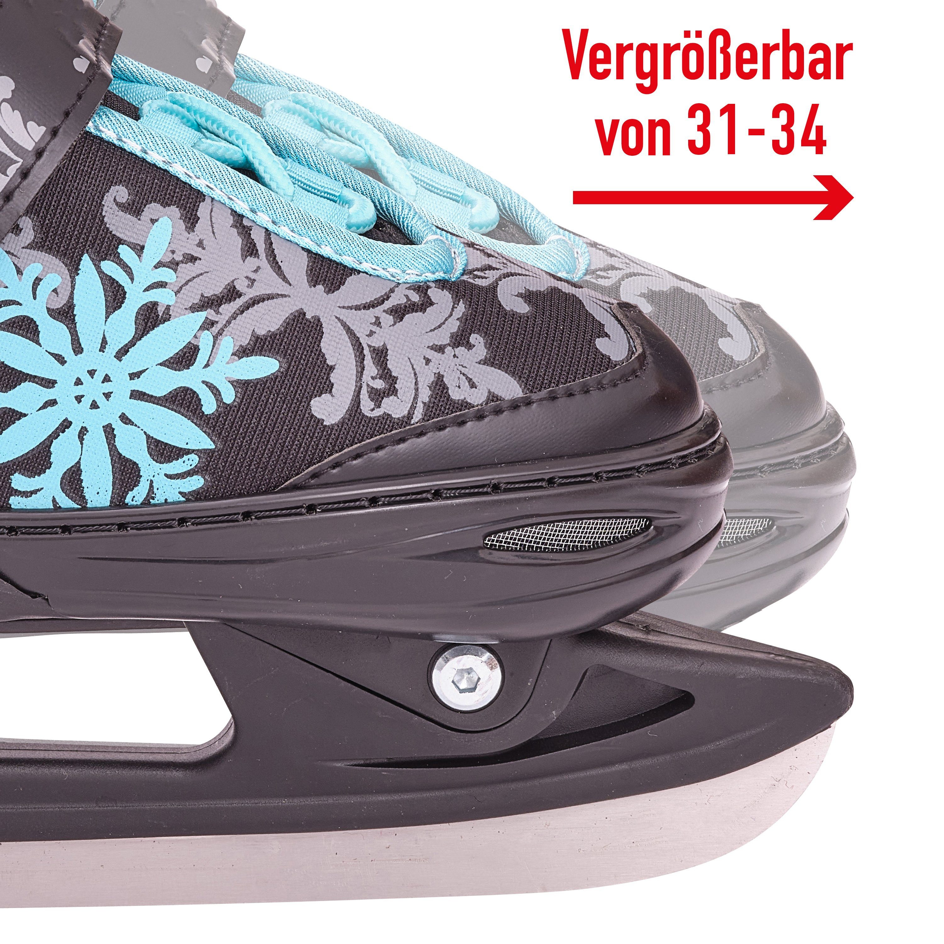 Apollo Schlittschuhe Schlittschuhe größenverstellbar Ice Skates X-Pro, Größenverstellbar, dreistufige Sicherung