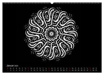 CALVENDO Wandkalender Entspannung und Ruhe durch Mandalas (Premium, hochwertiger DIN A2 Wandkalender 2023, Kunstdruck in Hochglanz)