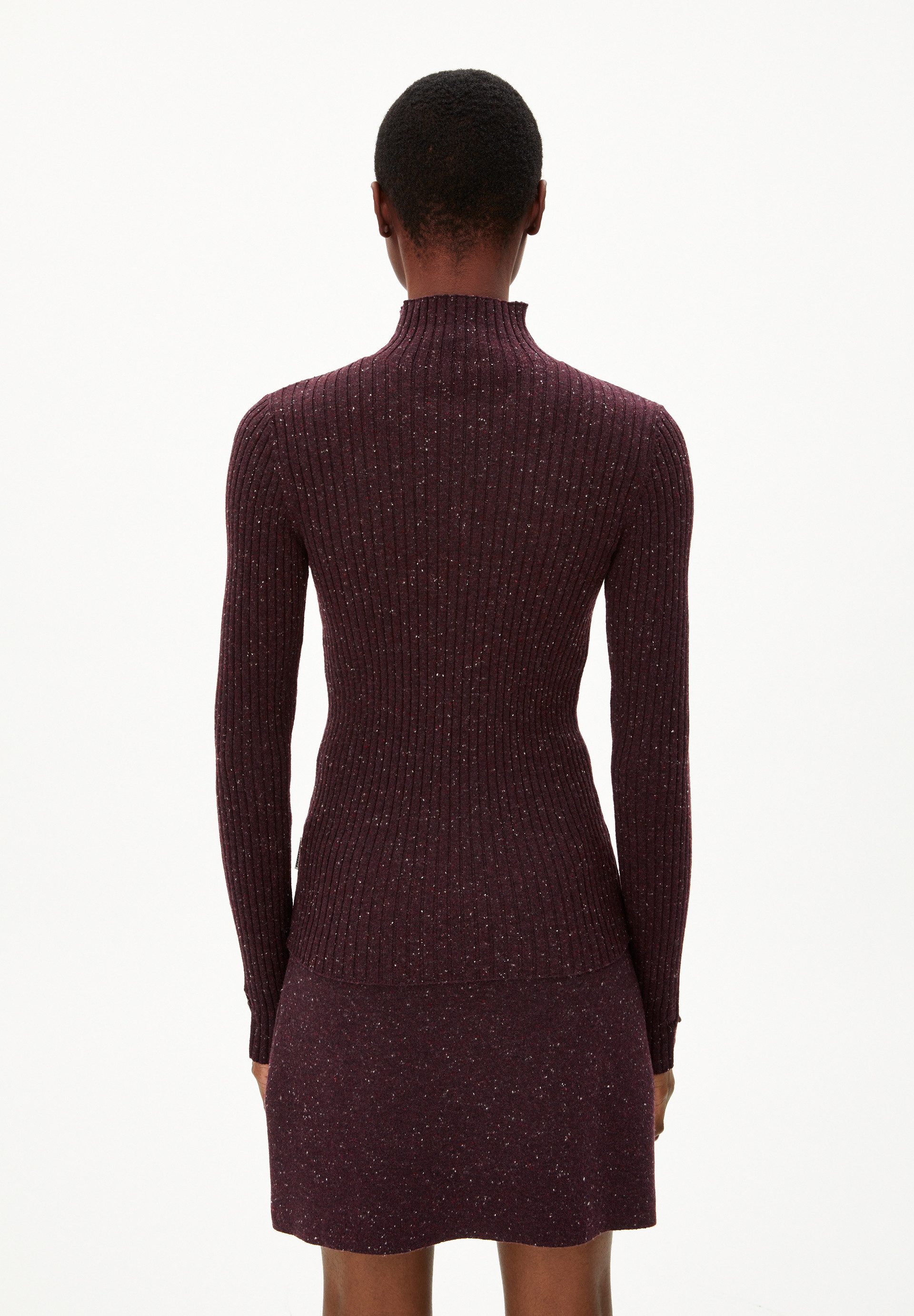 Armedangels Strickpullover ALAANIA TWEED Pullover aus recyclem Bio-Woll Mix Fitted