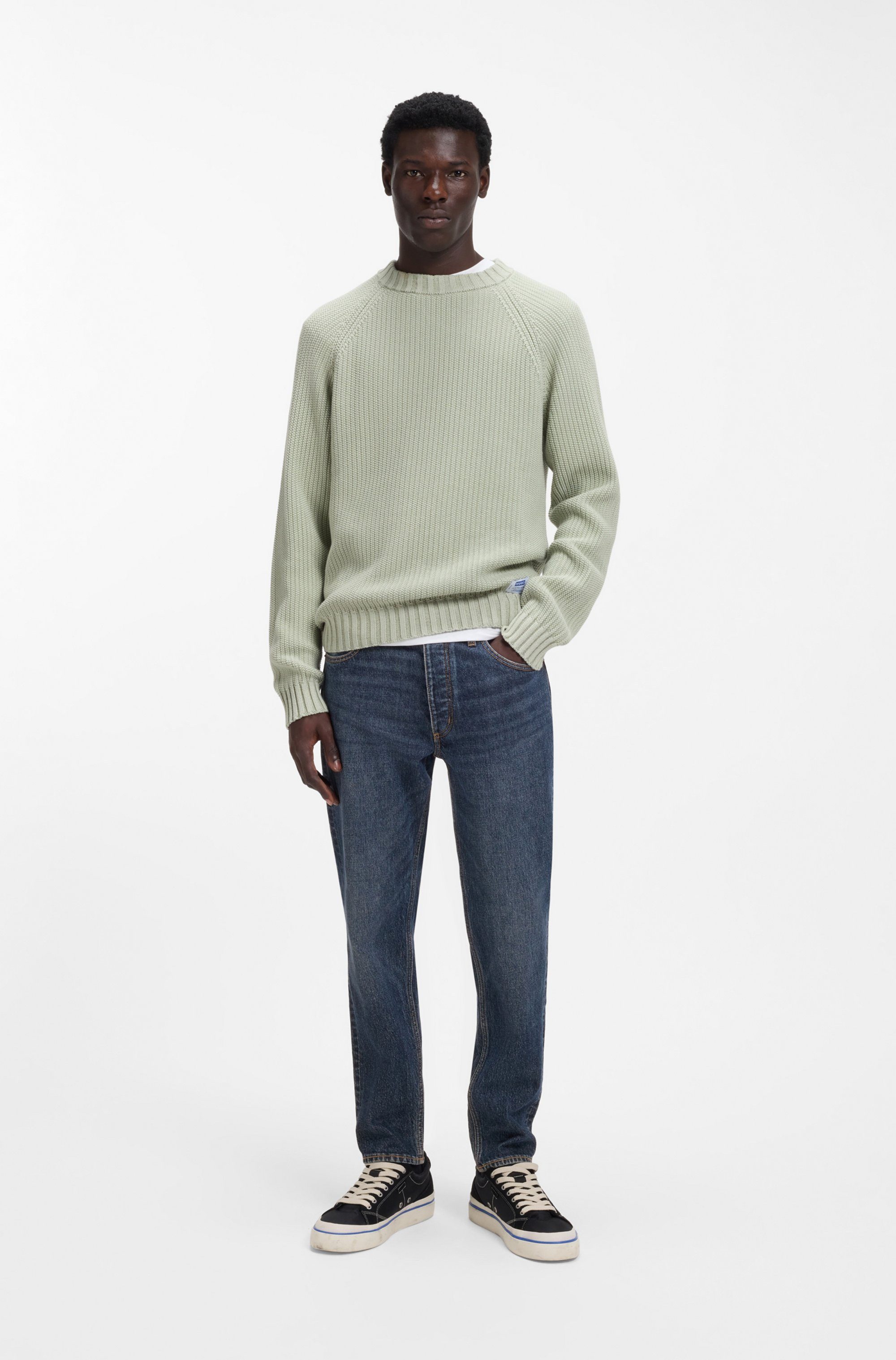 HUGO Tapered-fit-Jeans Brody mit Stone-washed-Finish