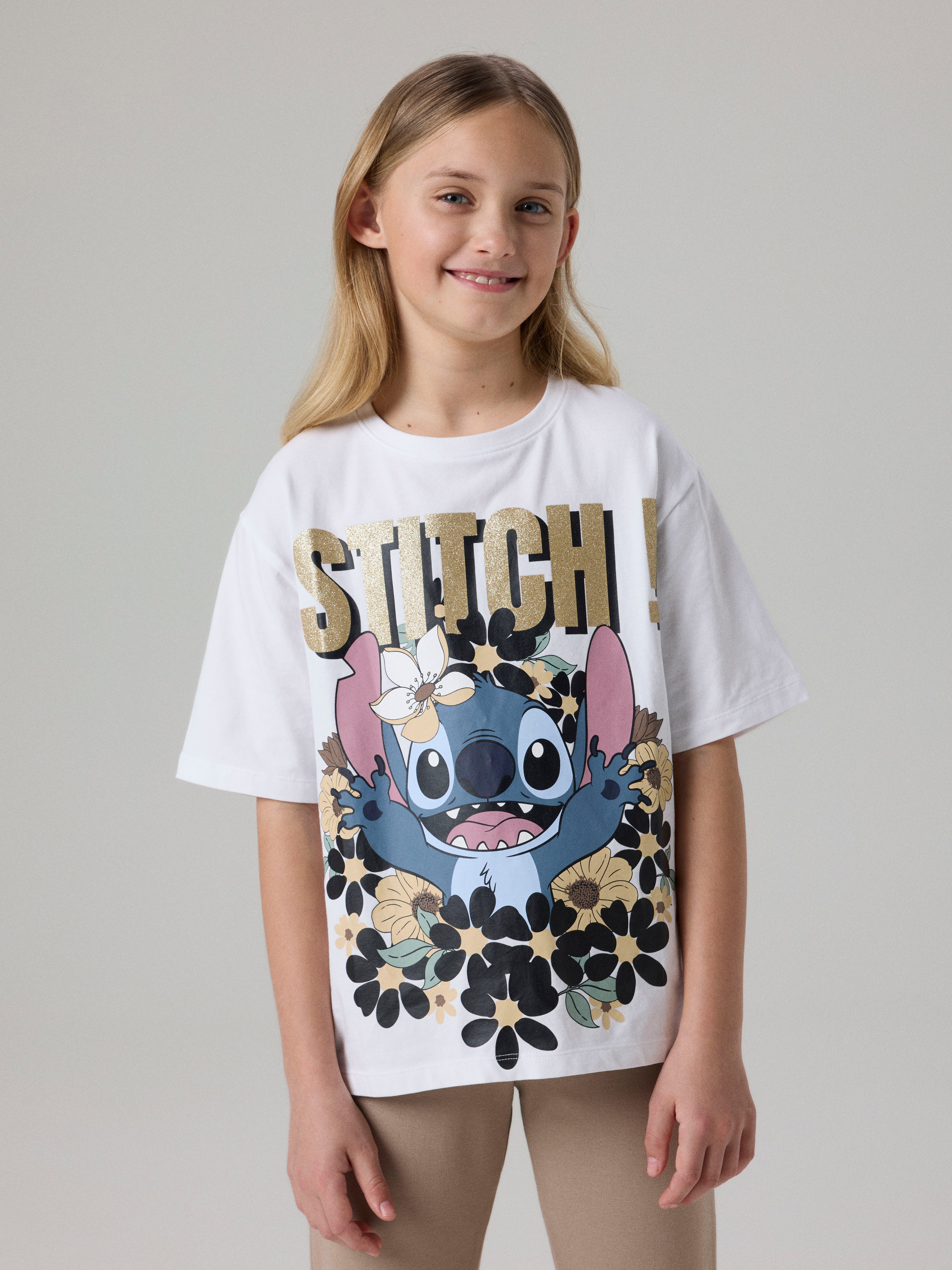 Name It T-Shirt NKFJYNA STITCH SS NREG TOP BOX NOOS WDI Baumwollmischung, regular fit