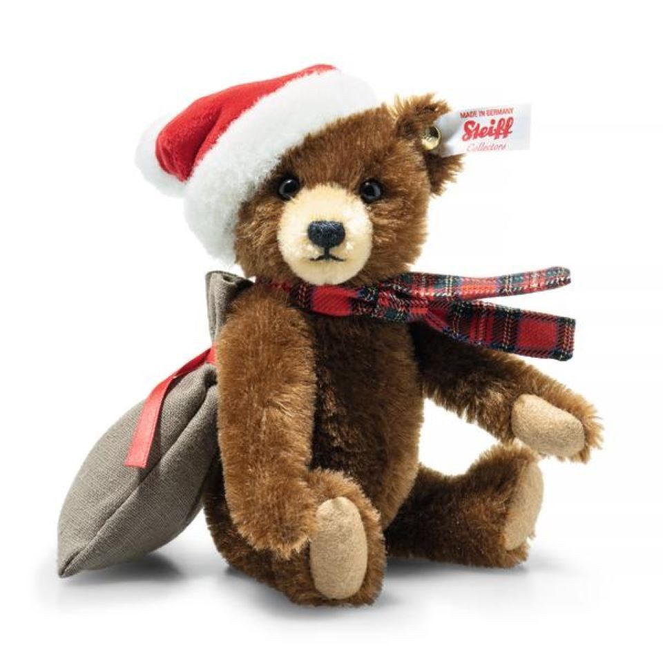 Steiff Dekofigur Steiff Teddybär Weihnachtsmann braun 18 cm 007514