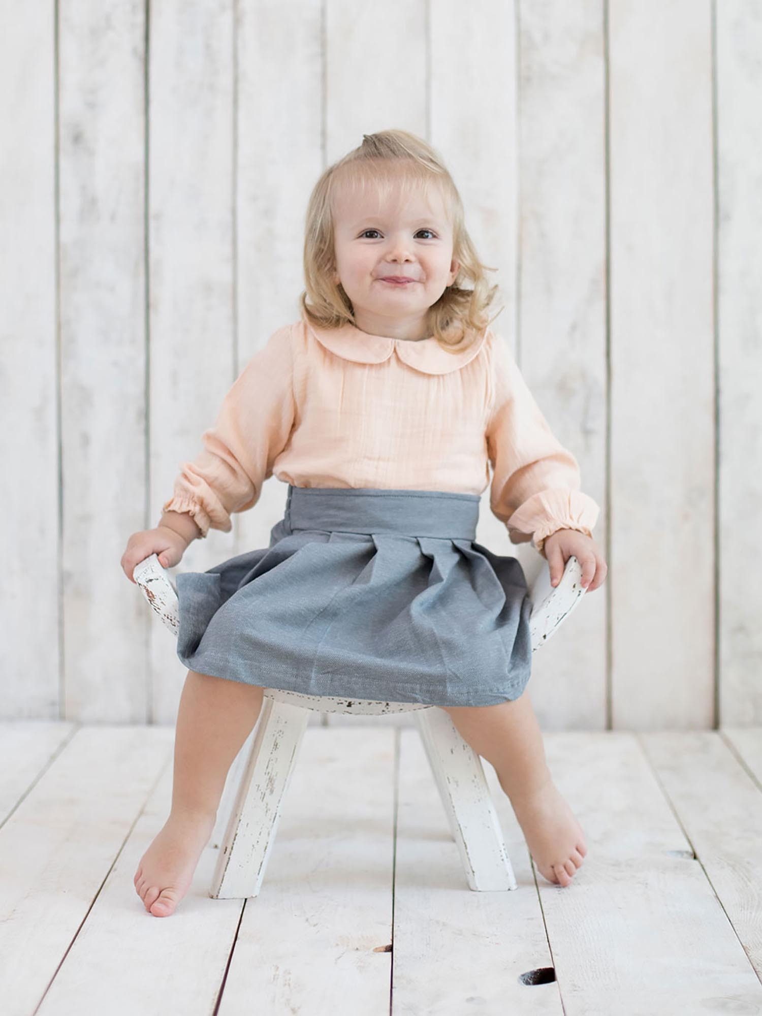 OrganicEra Hemdbody Baby Langarm Hemdbody aus Bio-Musselin, Mädchen (1-tlg)