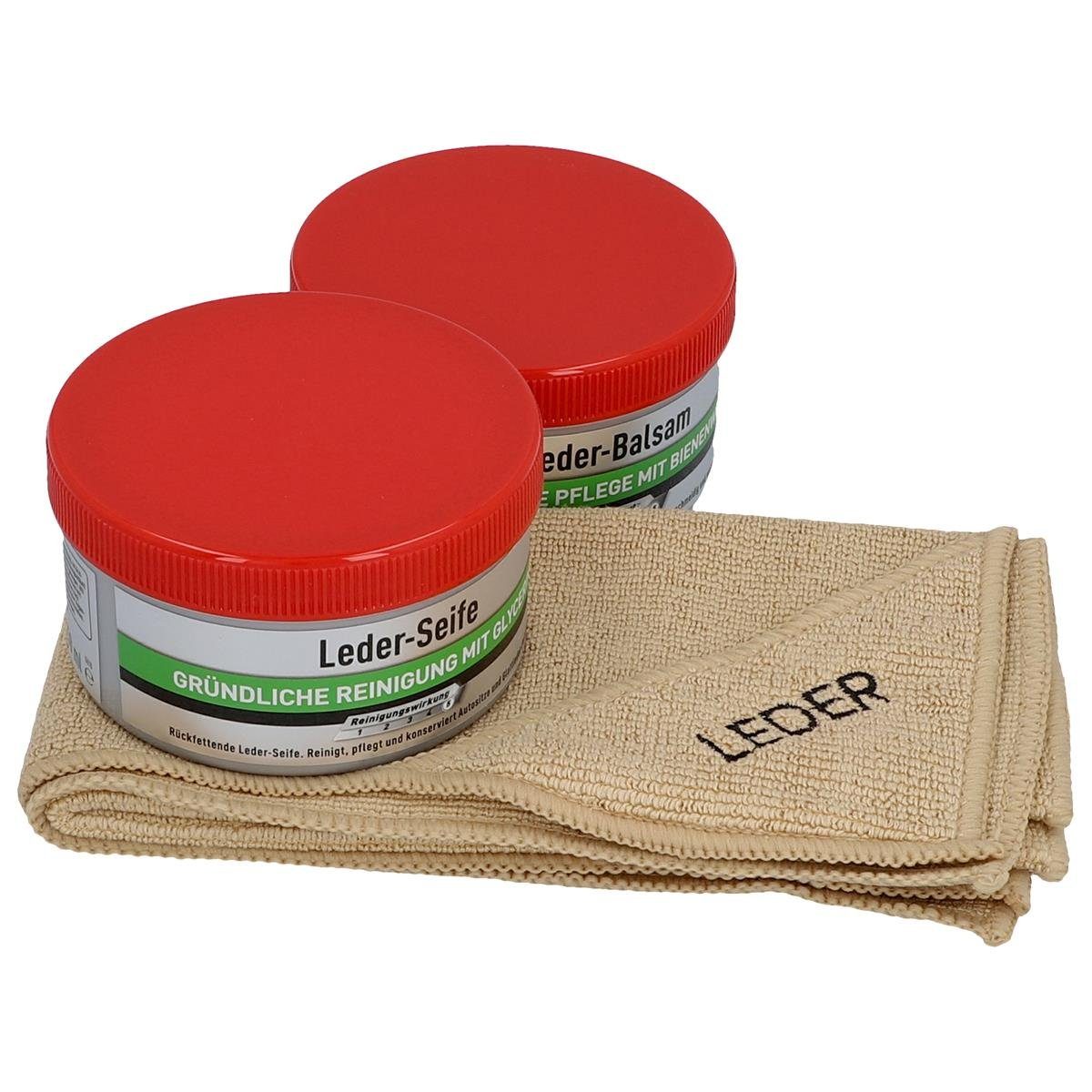 NIGRIN Performance Leder-Pflege-Set Seife & Balsam (1er Pack) Auto-Reinigungsmittel