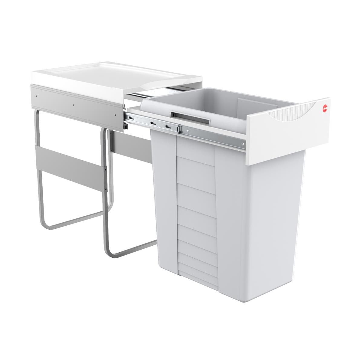 Hailo Einbaumülleimer Hailo Abfallsammler 3668401 TE Swing Easy-Cargo 42 Liter, für Schrankbreite ab 400 mm Breite mit Drehtür