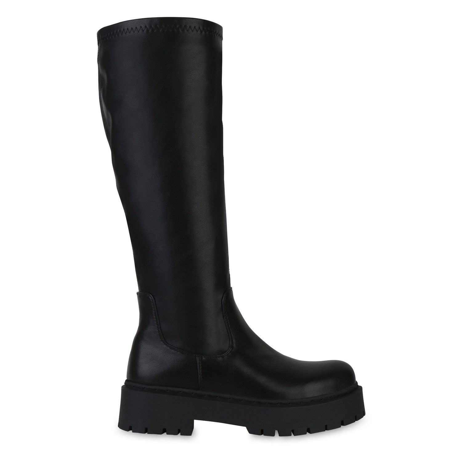 VAN HILL 841464 Plateaustiefel Damen Plateaustiefel Adelaide Stiefel mit Profilsohle und Blockabsatz – Bild 2 von 4