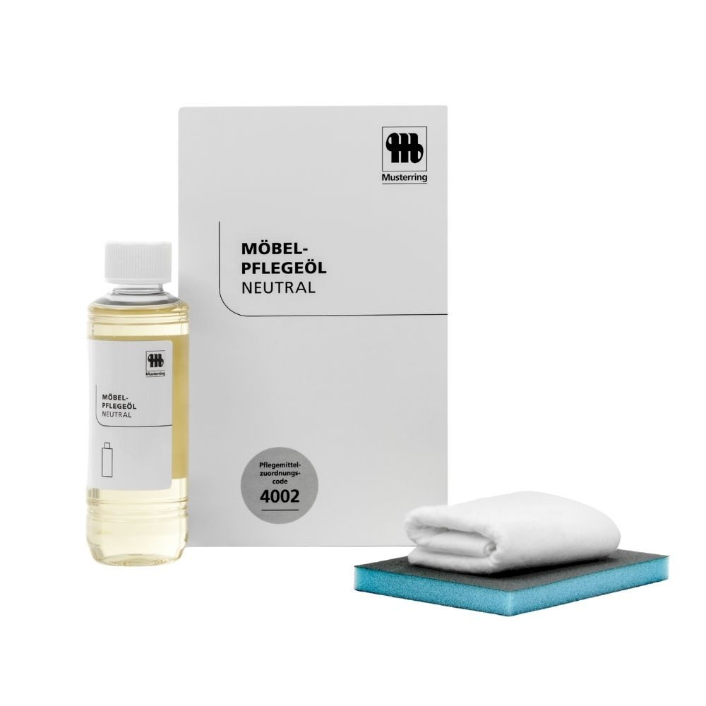 Musterring 4002 Pflegeöl neutral für geölte Holzoberflächen Möbelpflegeöl-Set, für massive, geölte, gewachste, und naturbelassene Holzmöbel