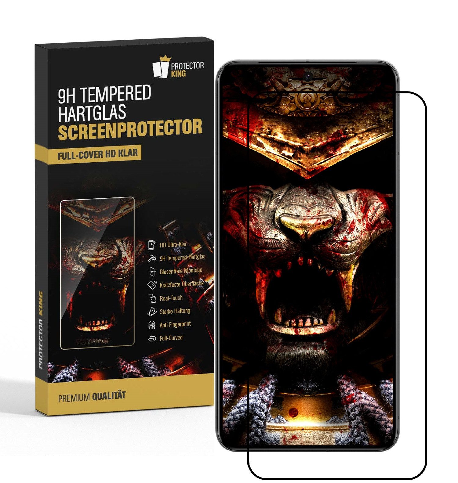 Protectorking Schutzfolie 2x 9H Panzerglas für Samsung Galaxy A56 5G FULL COVER HD KLAR echtes, (2-Stück), Displayschutzfolie, kratz- stoßfest-Anti-Fingerabdruck