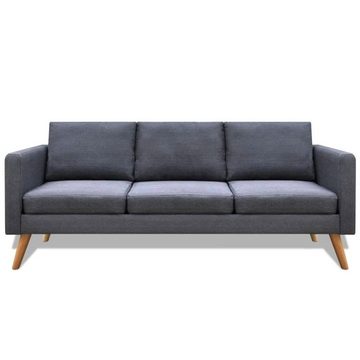 furnicato 3-Sitzer Sofa Stoff Dunkelgrau
